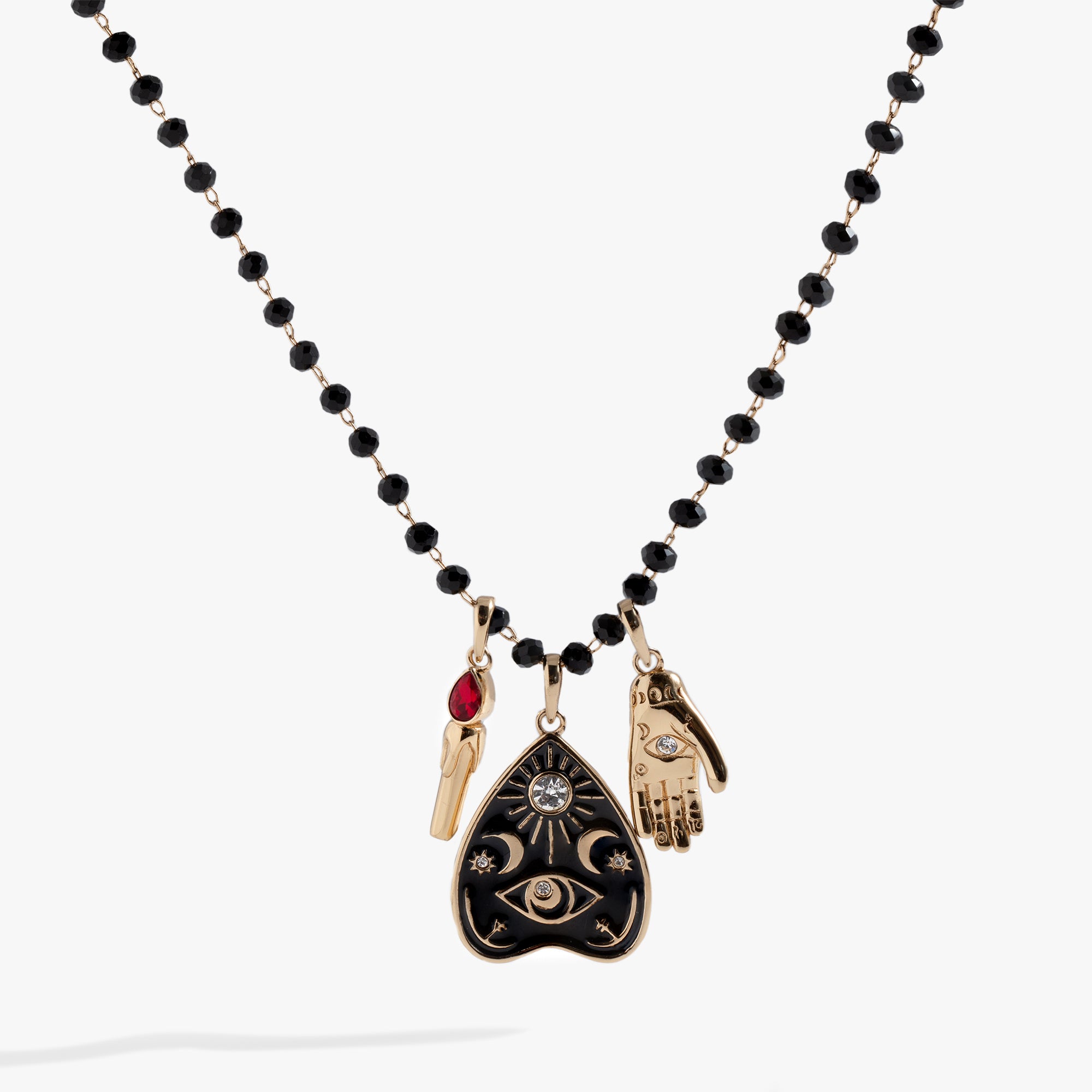 Divination Charm Necklace - Spiritual Jewelry for Fortune Telling & Protection - Perfect for Wiccan Rituals, Meditation & Crystal Healing