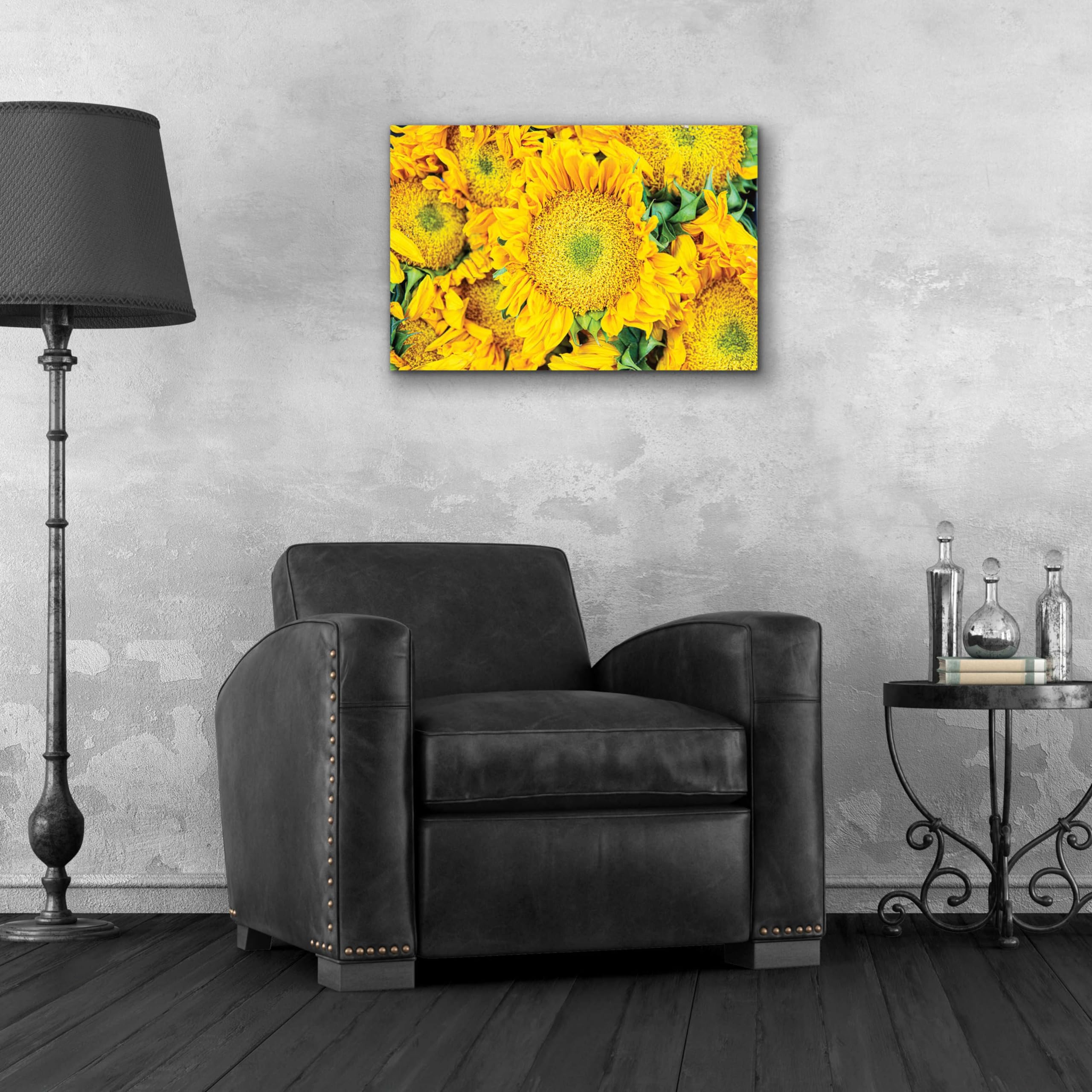 Epic Art 'Sunflower Summer' by Donnie Quillen - Vibrant Acrylic Glass Wall Art Decor 24