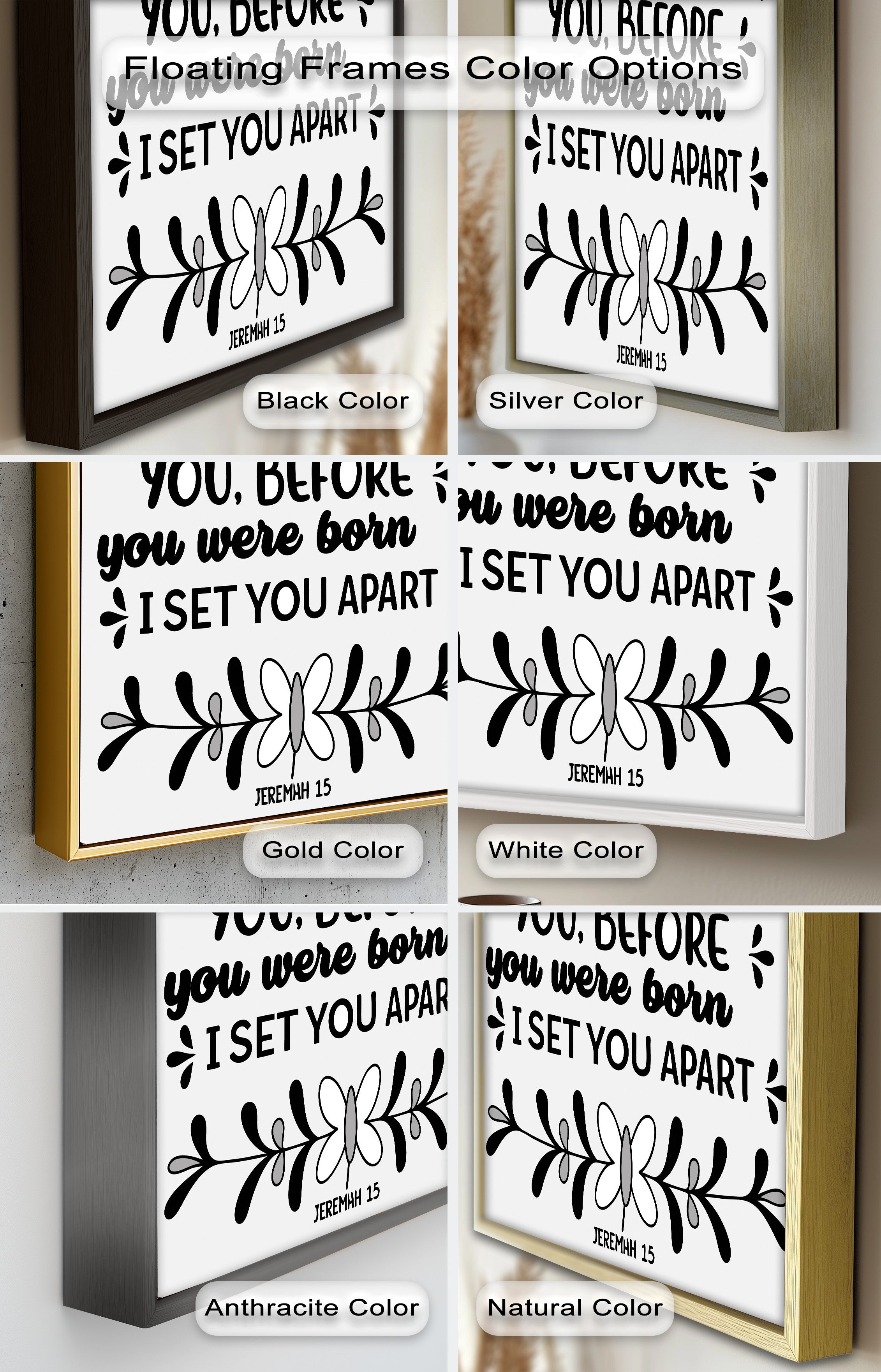 Before You Were Born - Jeremiah 1:5 Bible Verse Oil Painting - Religious Wall Art for Home, Church & Christian Gift