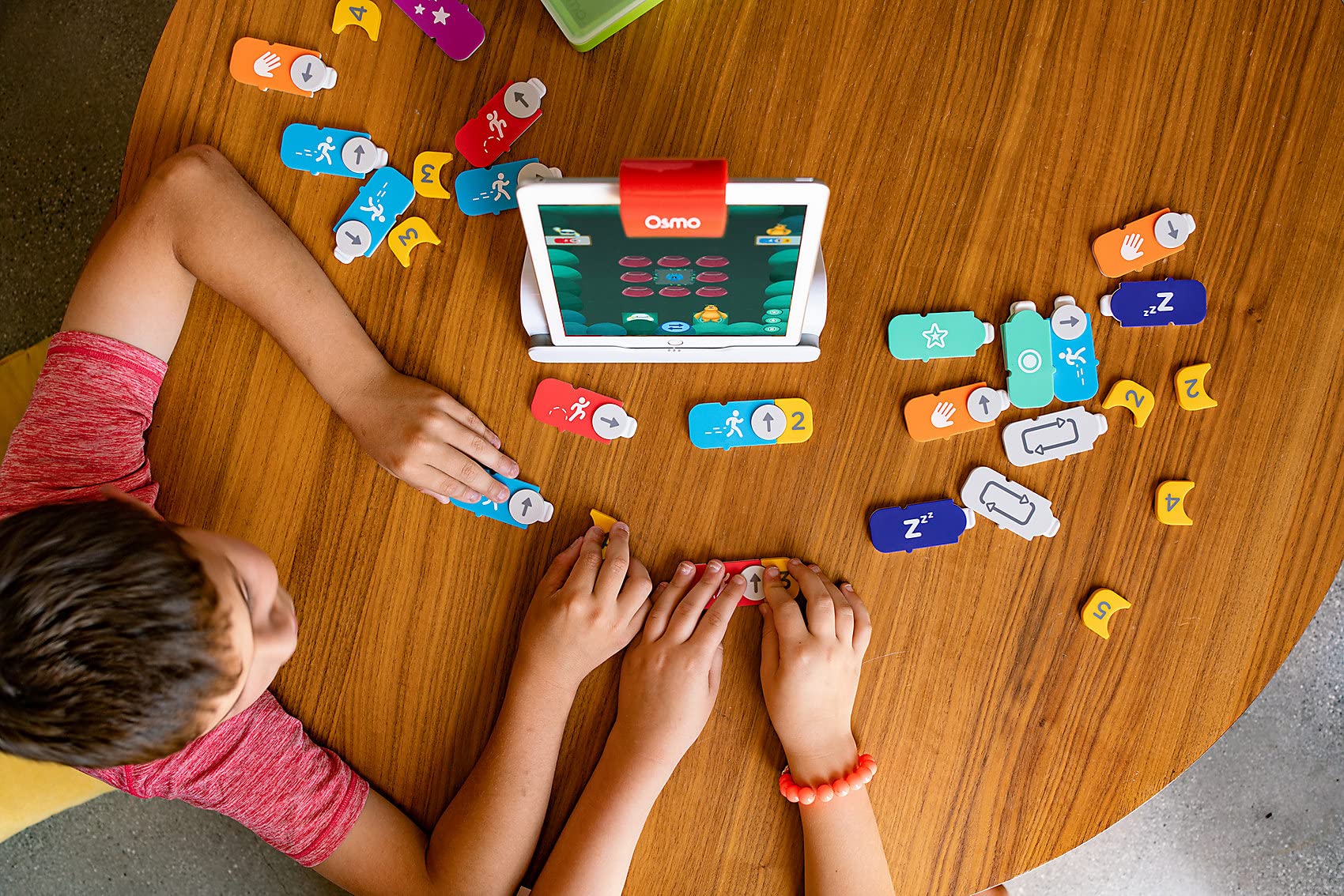Osmo Coding Starter Kit for iPad - 3 Interactive Learning Games for Kids Ages 5-10+ | Learn Programming Basics, Solve Coding Puzzles | Includes iPad Base | STEM Educational Toy for Home & Classroom Use