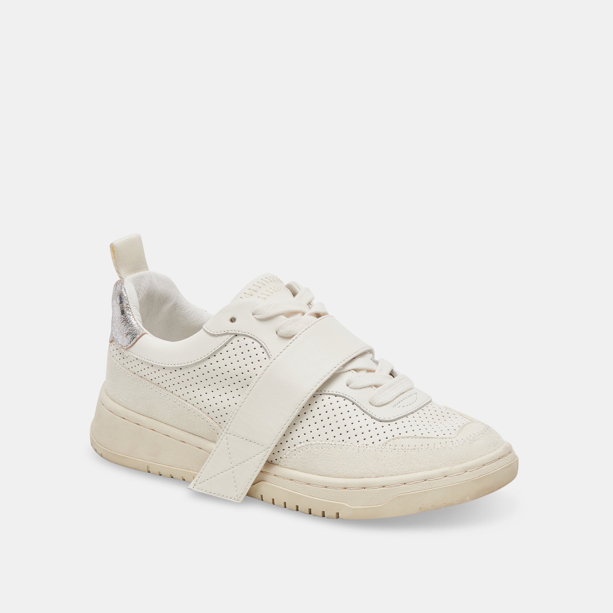 ALVAH White Perforated Leather Sneakers - Breathable Comfort for Men & Women | Perfect for Running, Walking & Casual Wear