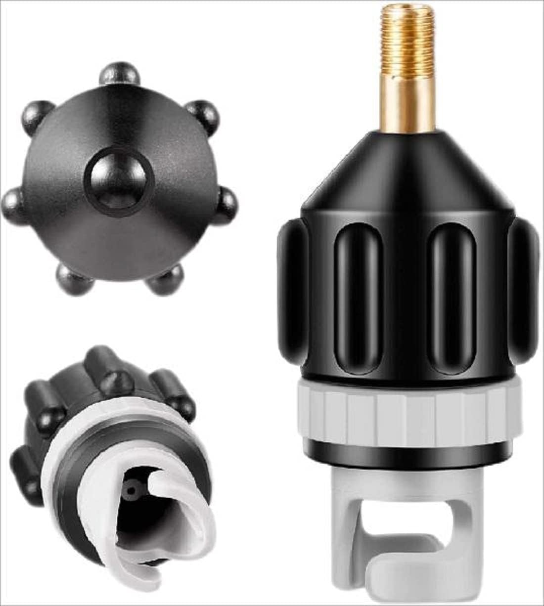 Inflatable Paddle Board Air Nozzle - Rubber Rowing Boat Air Valve & Car Pump Adapter - Universal Inflatable Pump Accessory for SUP, Kayak, Pool Floats & Water Sports Gear