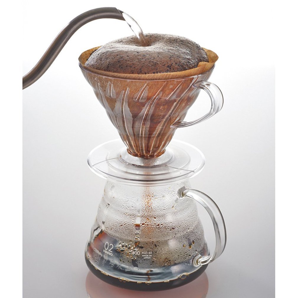 Premium Hario V60 Paper Coffee Filters 100ct & Plastic Dripper Pour Over Kit - Perfect for Home Brewing, Specialty Coffee, and Barista Use