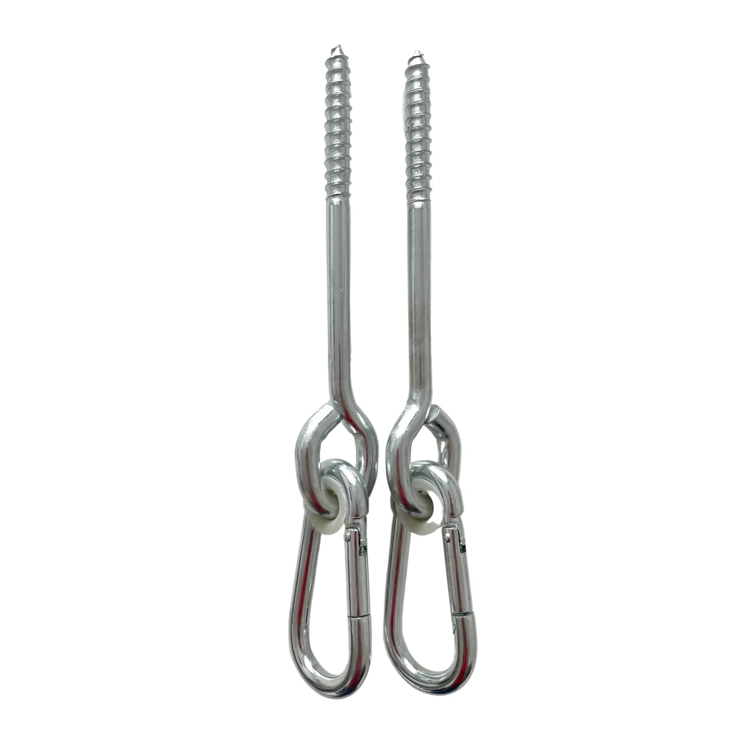 Maky Outdoors Heavy Duty Galvanized Steel Swing Hooks & Hangers - Anti-Rust Hammock Hardware Kit with 600LB Load Capacity - Quiet Fasteners for Outdoor Swings, Porch, Backyard, and Patio Use