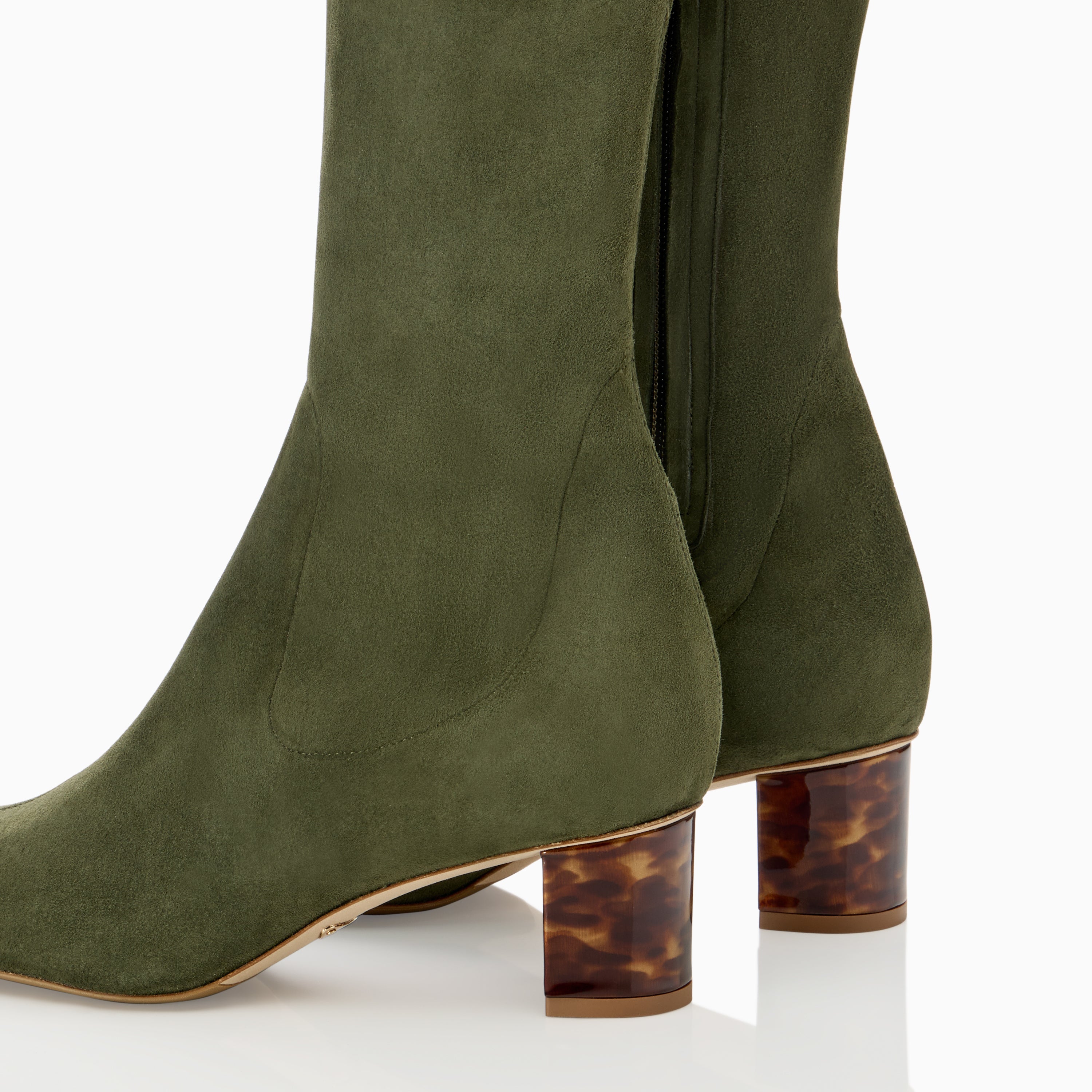 Alexandra 50 Olive Stretch Suede Boots for Women - Comfortable & Stylish Ankle Boots for Fall and Winter Fashion