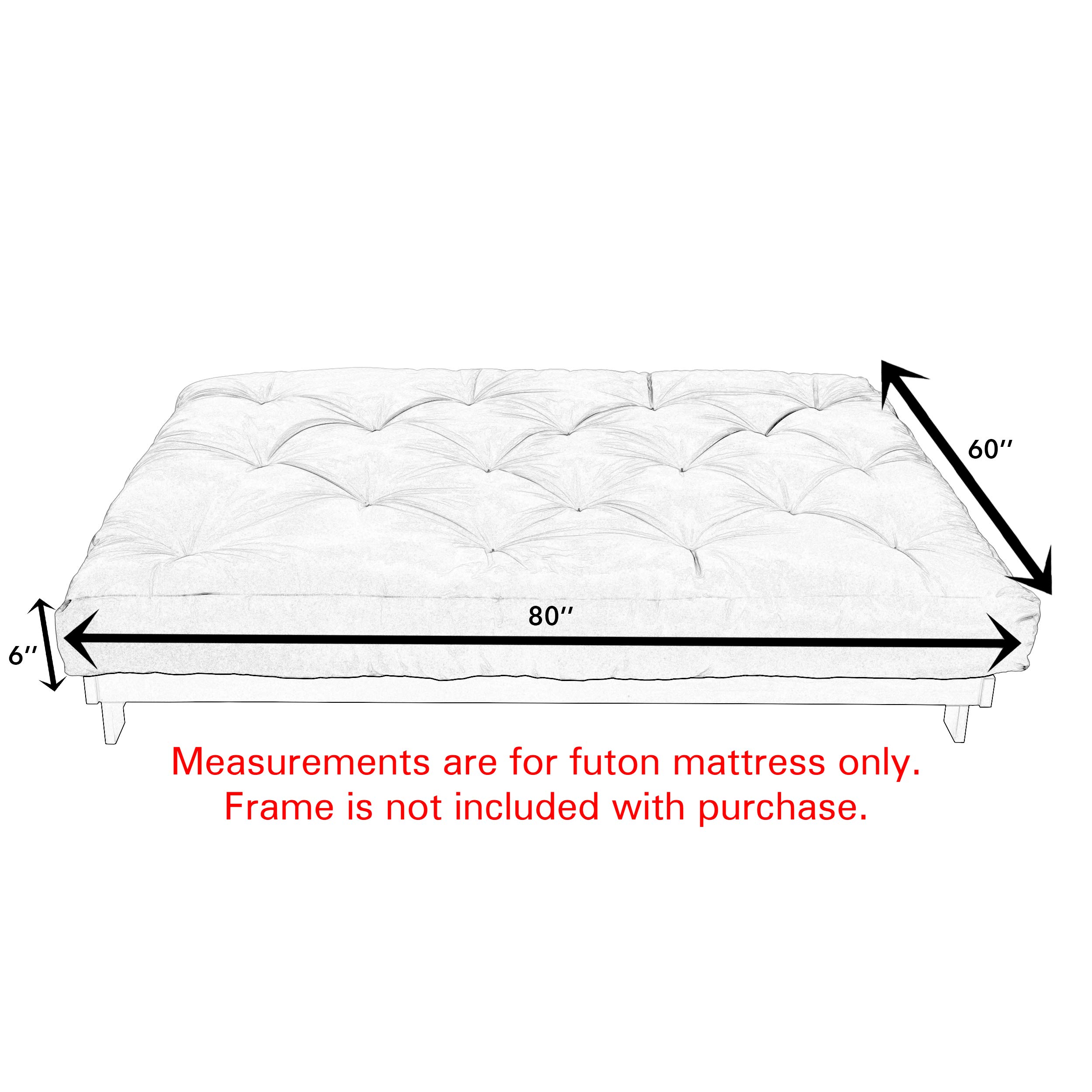 Luxury Lace Tufted Futon Mattress - 6