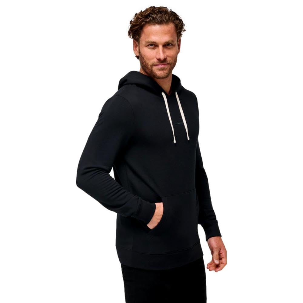 TravisMathew Men's Coastal Cloud Hoodie - Soft & Lightweight Pullover for Casual Wear, Gym & Outdoor Activities - Black