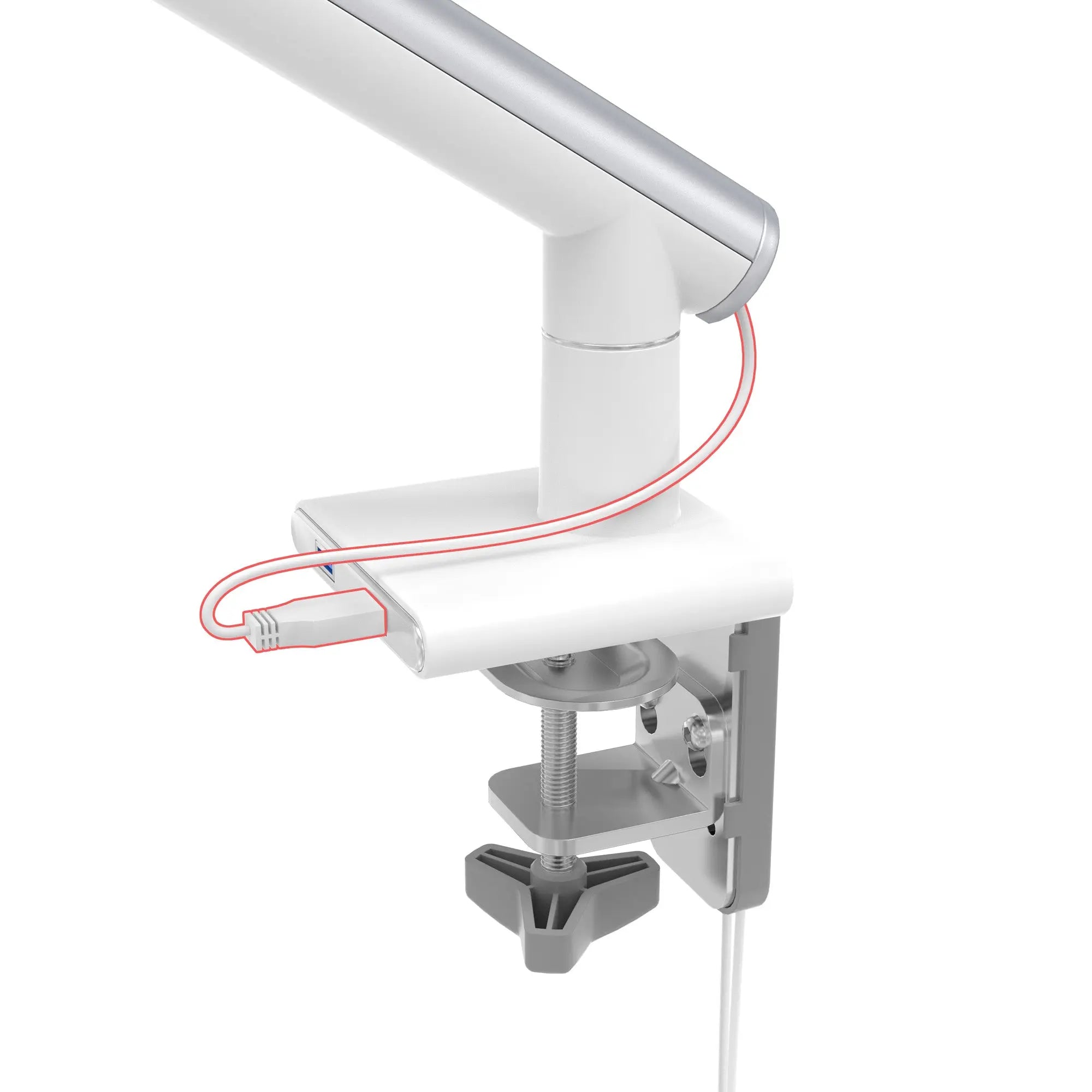 Secure & Slim Spring Arm Mount with USB Ports & Universal Holder for iPad 9.7