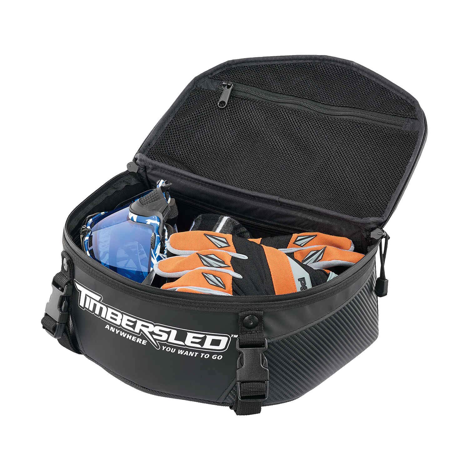 Polaris Timbersled Essentials Tunnel Bag - Waterproof Snowmobile Storage for Gear & Tools - Perfect for Winter Riding & Off-Road Adventures