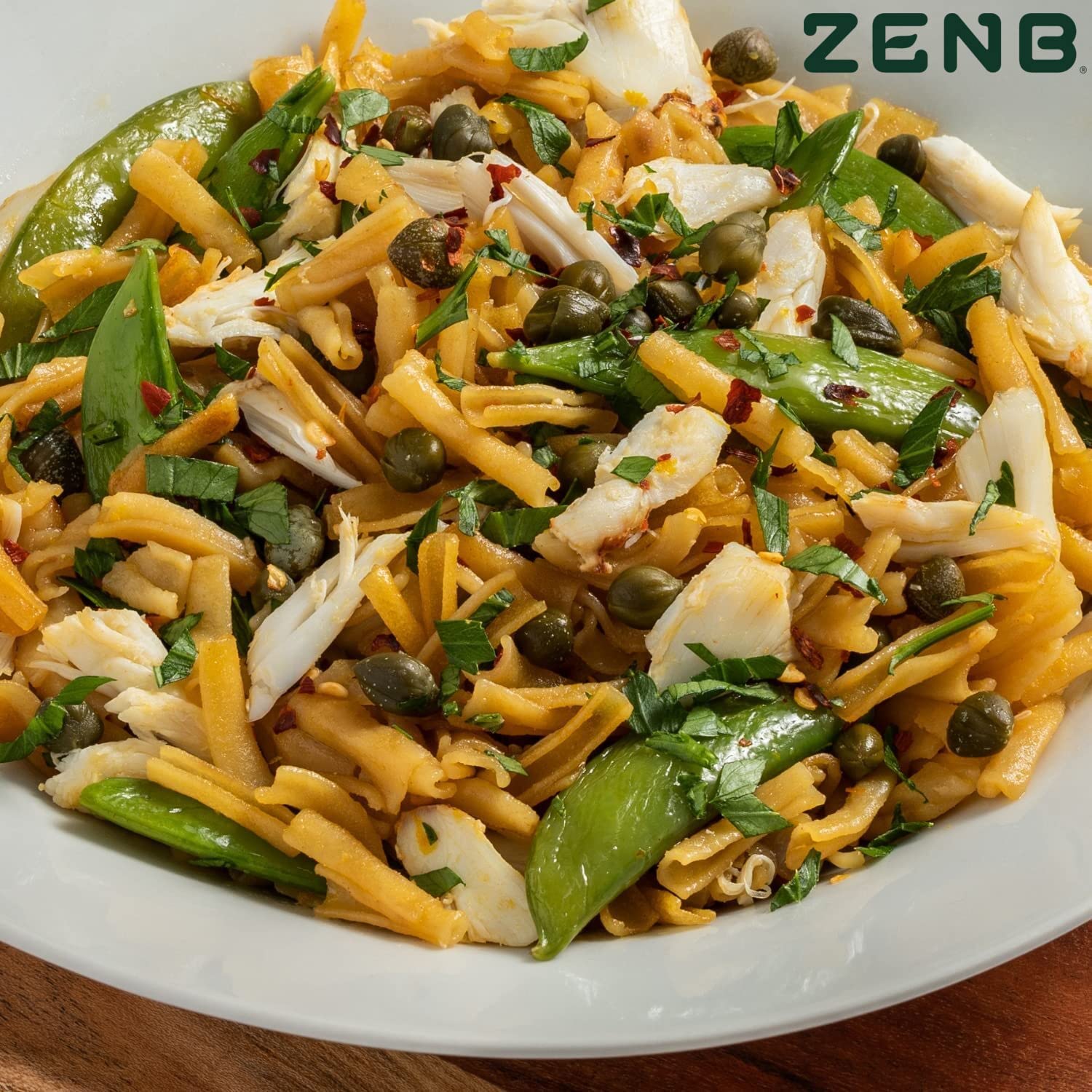 ZENB Plant Based Pasta - Quick Cooking Vegan Pasta Ready in 3 Minutes | 100% Yellow Peas Gluten-Free | Perfect for Busy Weeknights, Healthy Meals & Vegan Diets (Pack of 3)