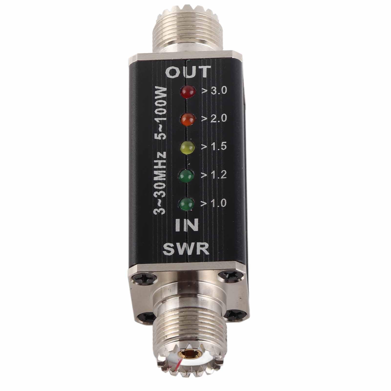 OKJHFD 5-100W Antenna Analyzer - Mini Shortwave LED Indicator Meter for Radio Impedance & Capacitance Measurement - Perfect for Ham Radio, SWL & Field Testing