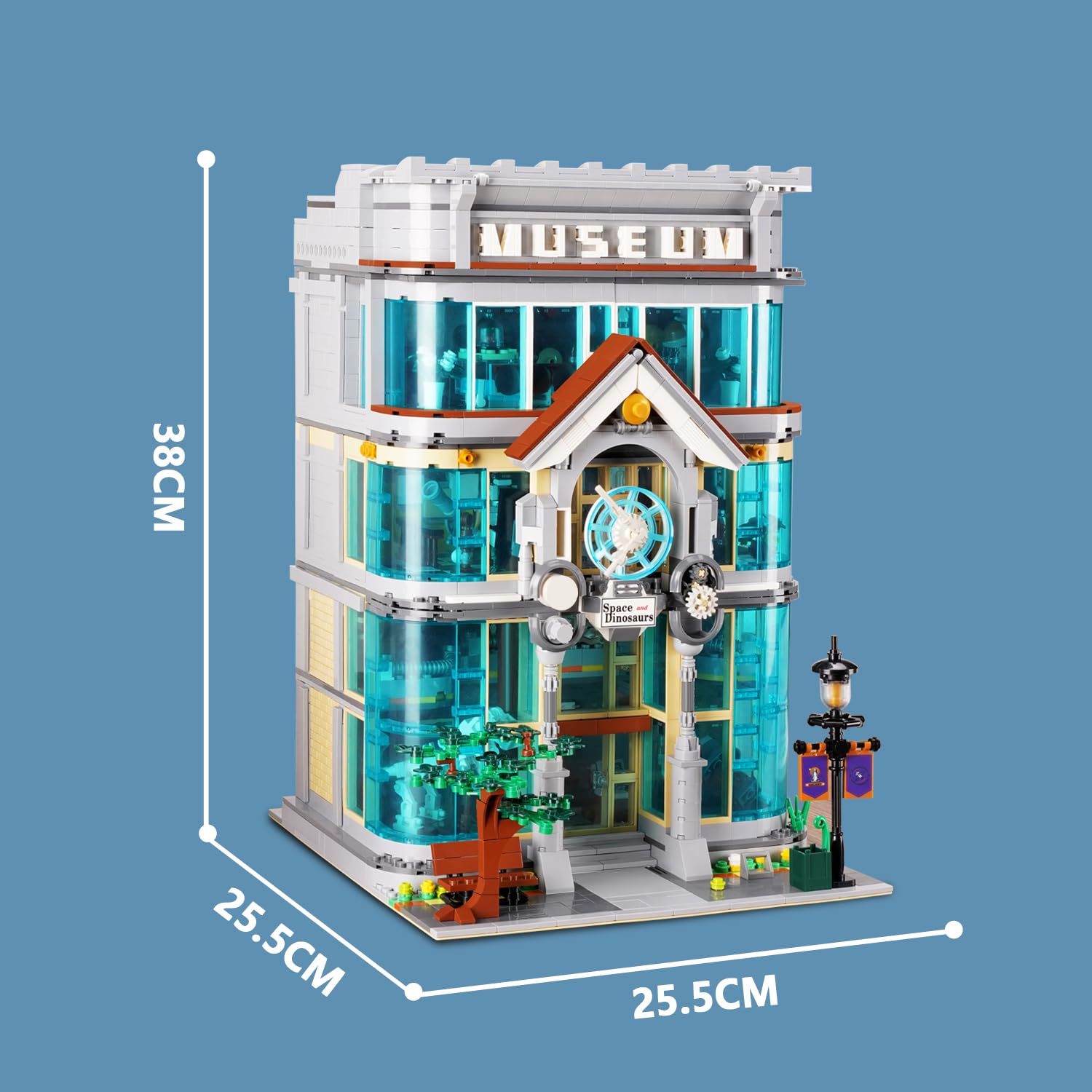 MISINI Architecture 10206 Science Museum Building Set - 3784 PCS MOC Modular Street View Model Kit for Adults, STEM Educational Building Blocks for Men & Women - Perfect for Home Decoration, Office Display & Collector's Showcase