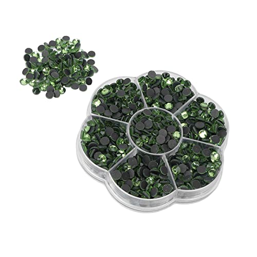 Shiny Transparent Hotfix Rhinestones for Nail Art - Lightweight Glass DIY Decorative Stones for Mobile Phone Cases, Bags, and Jewelry (JM201 Light Green) | Perfect for DIY Crafts, Nail Designs, and Fashion Accessories