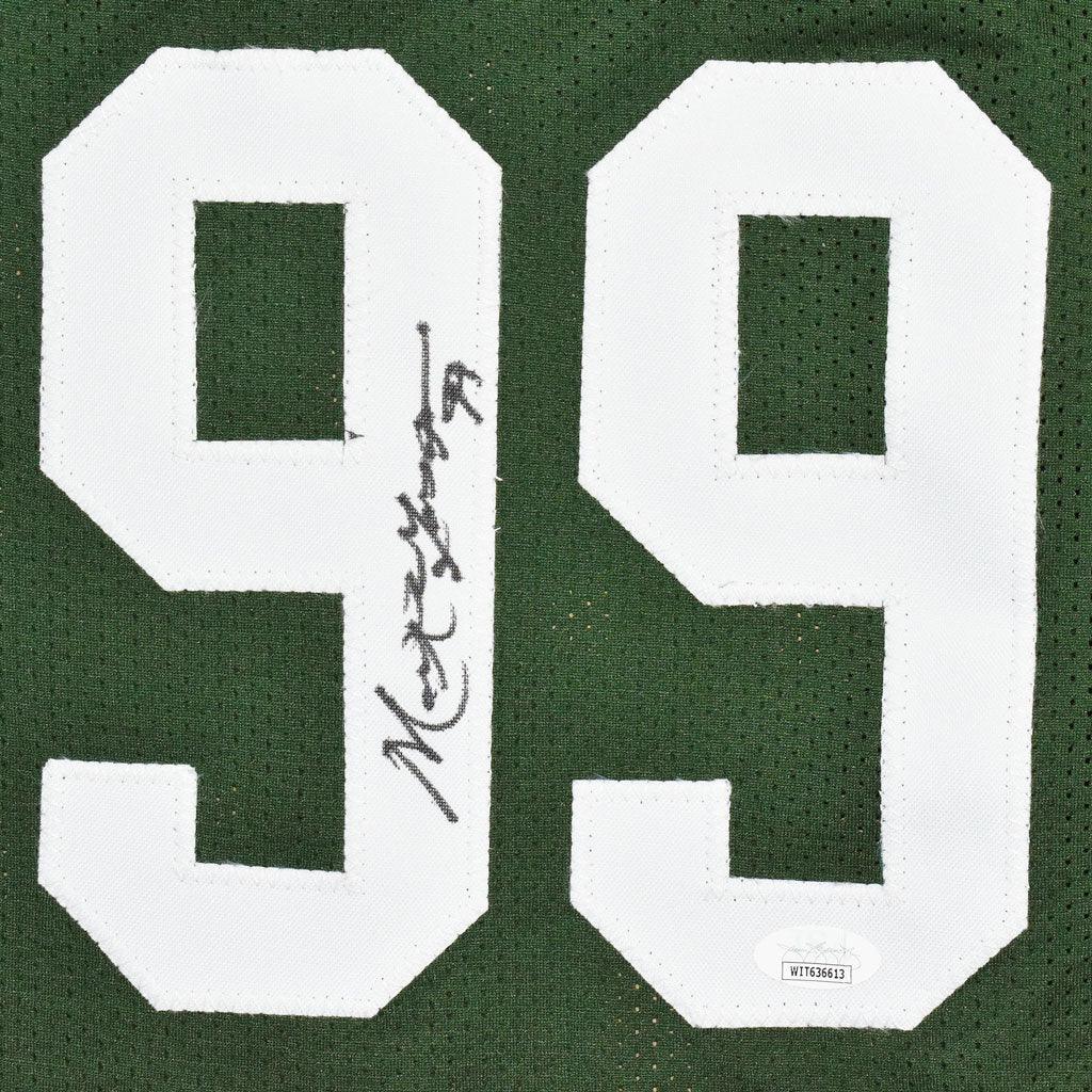 Authentic New York Green Football Jersey - 4 Signature Sack Exchange Signed (JSA Certified) - Perfect for Collectors, Fans & Game Day Memorabilia