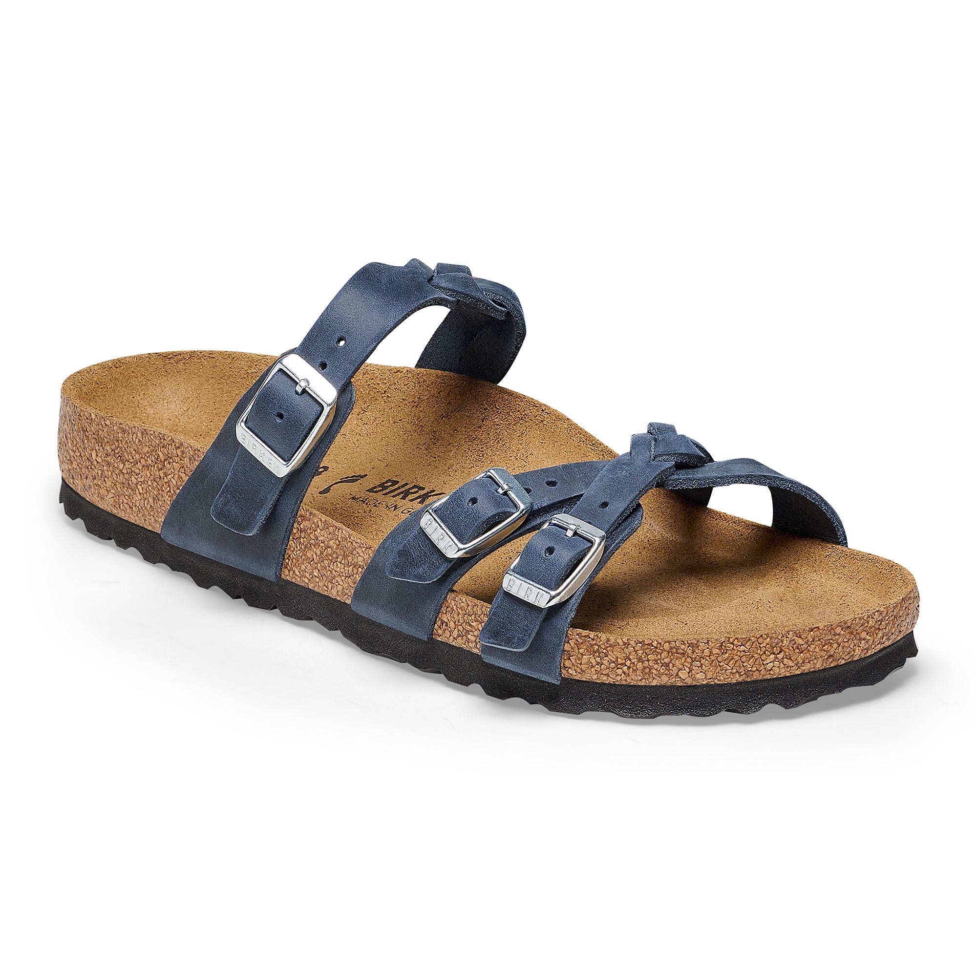 BIRKENSTOCK Franca Braided Leather Sandals for Women - Comfortable Oil Leather Slides with Arch Support | Perfect for Beach, Vacation & Summer Outfits