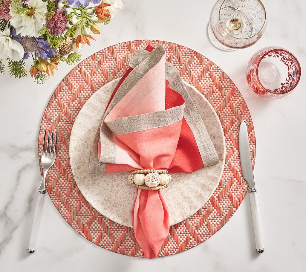 Elegant Basketweave Placemats Set of 6 - Natural Woven Table Mats for Dining, Kitchen Decor, and Holiday Entertaining - Perfect for Thanksgiving, Christmas, and Dinner Parties