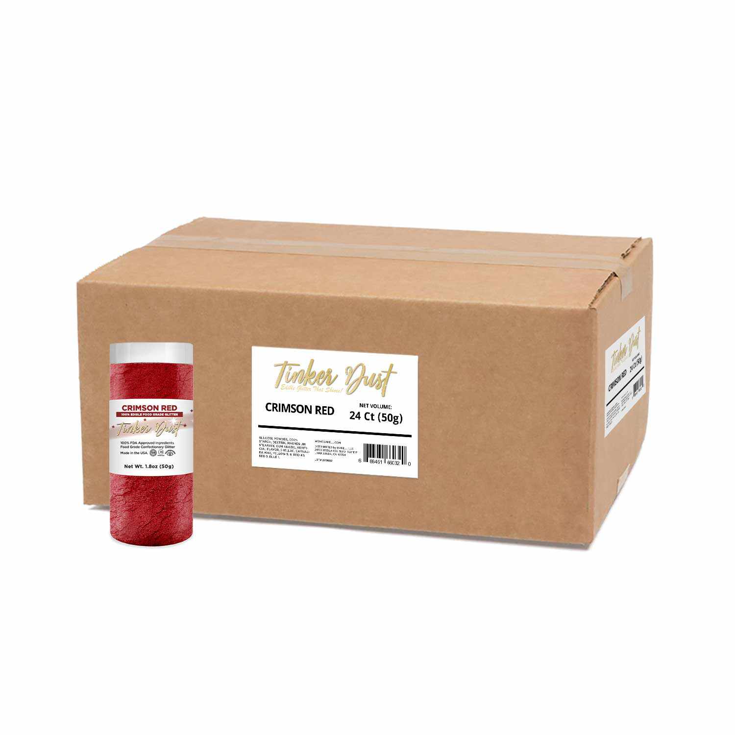 Premium Crimson Red Tinker Dust® Glitter - EU Compliant Cosmetic Grade Bulk Glitter for Crafts, Nail Art & DIY Projects | Perfect for Party Decorations, Scrapbooking & Festival Makeup