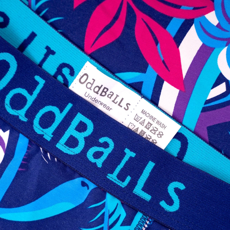 OddBalls Toucan Boxer Shorts for Men - Fun Tropical Bird Print Underwear - Comfortable & Breathable for Casual Wear, Lounge & Sleep