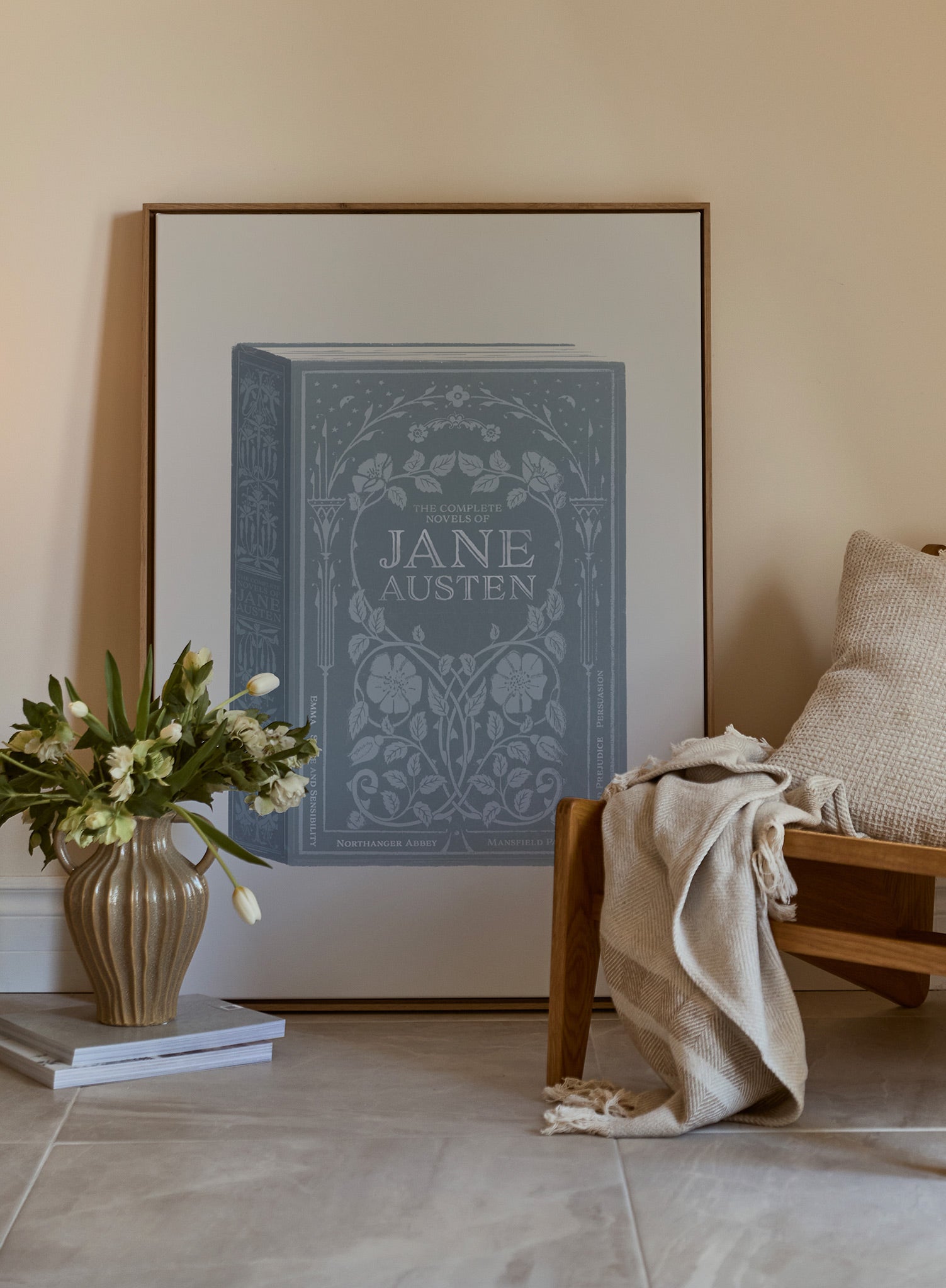 Jane Austen Book Cover Poster - Classic Literature Wall Art for Home, Office & Library Decor - Perfect for Book Lovers & Austen Fans