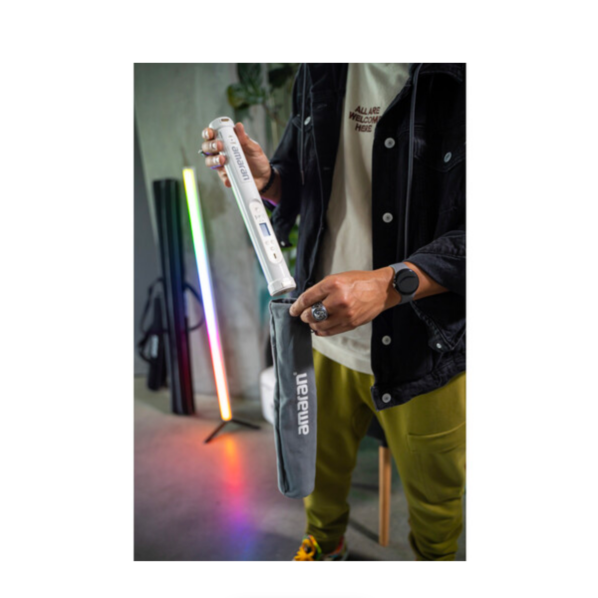 Amaran PT1c RGB LED Light Tube (1 Foot) - Professional Studio Lighting for Photography, Videography & Home Decor