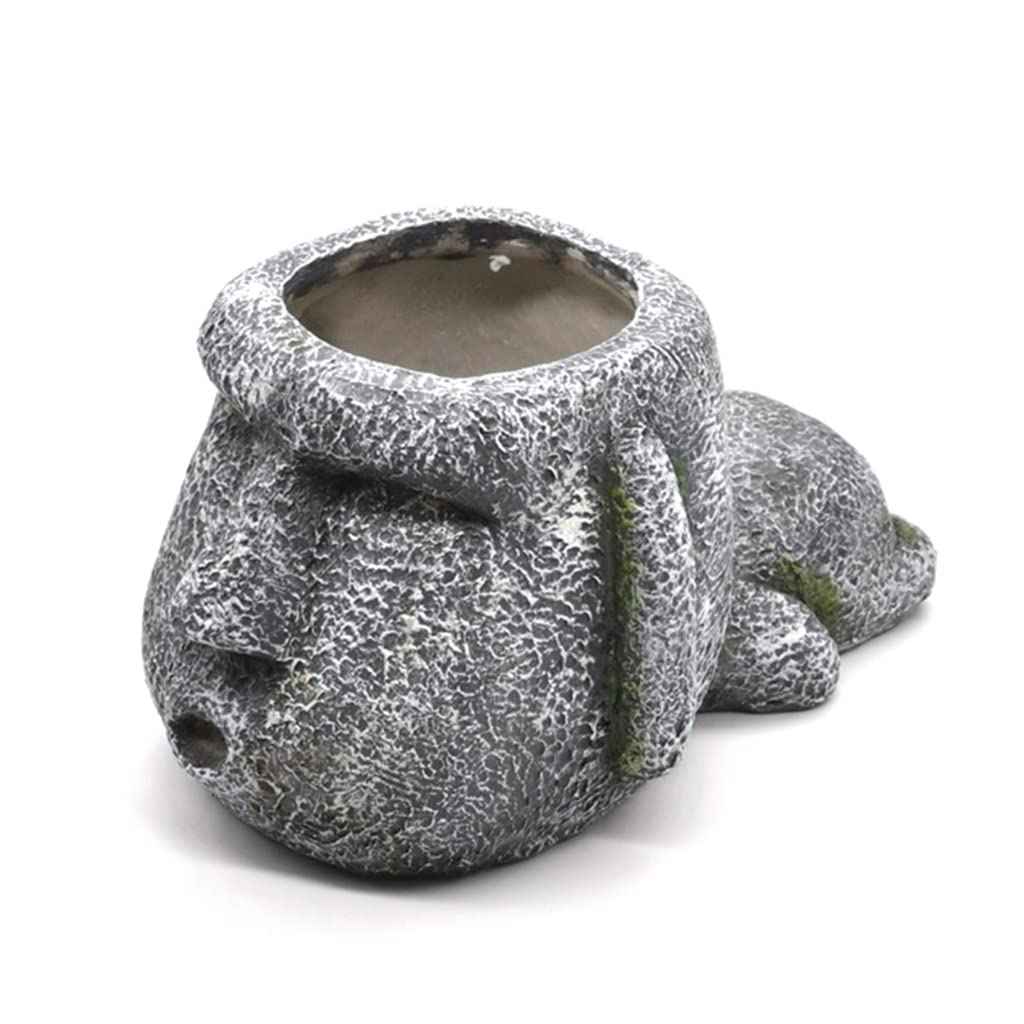 Creative Resin Flower Pot Pen Holder - Stone Statue Office & School Supplies Desk Organizer - Unique Gift for Home, Office, or Dorm Decor (Color A, Size as Shown) - Perfect for Workspace Organization & Decorative Accents