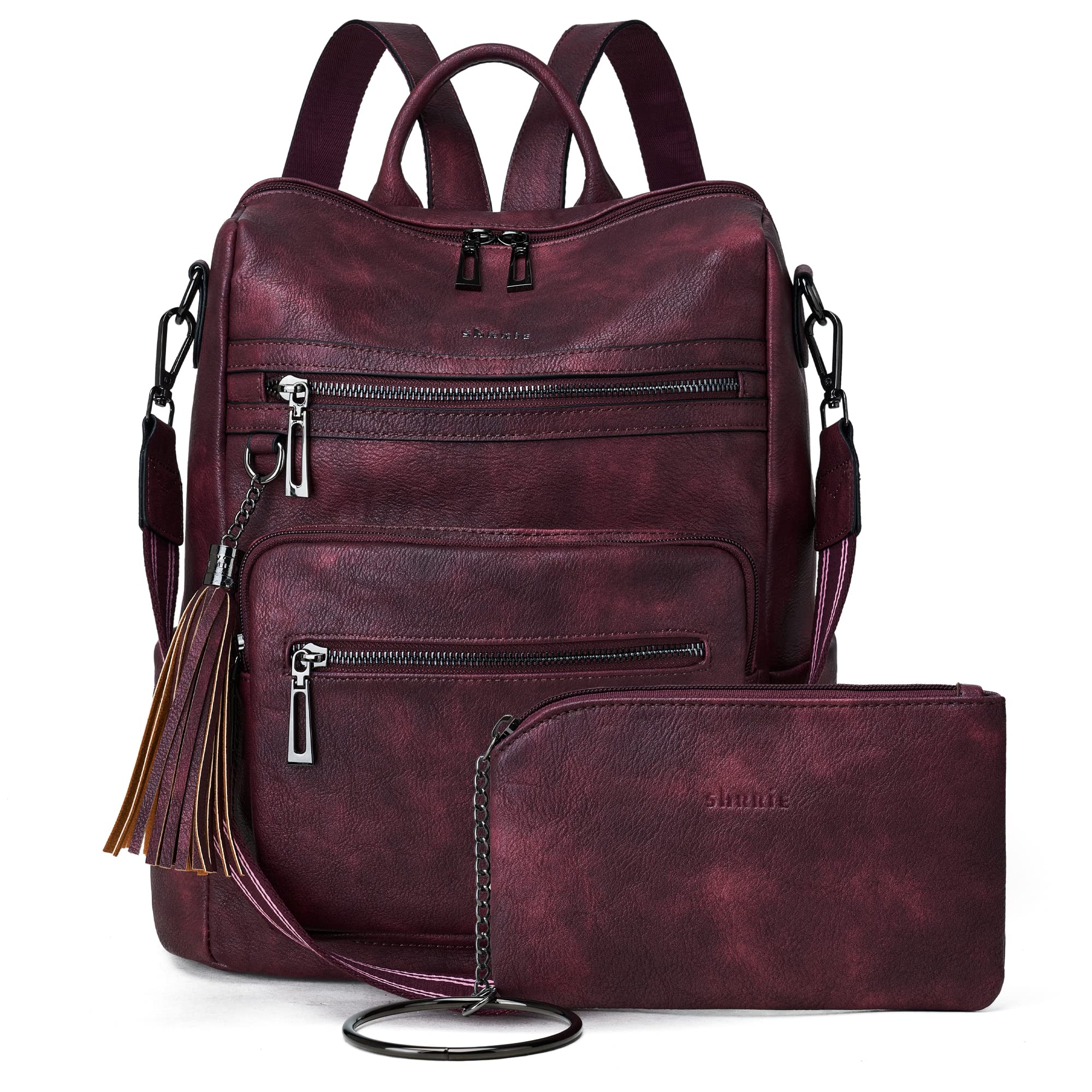 Shrrie Women's Leather Backpack Purse - Fashion Designer Convertible Shoulder Bag for Travel, Work & Daily Use | Stylish & Functional