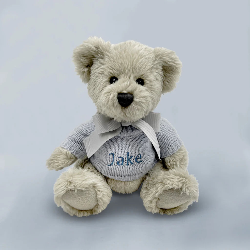 Bedtime Bear & Bouquet Baby Boy Sleep Set - Soft Cotton Pajama & Swaddle Blanket for Newborns | Perfect for Nursery, Bedtime & Photo Shoots | SKU: LBG1033