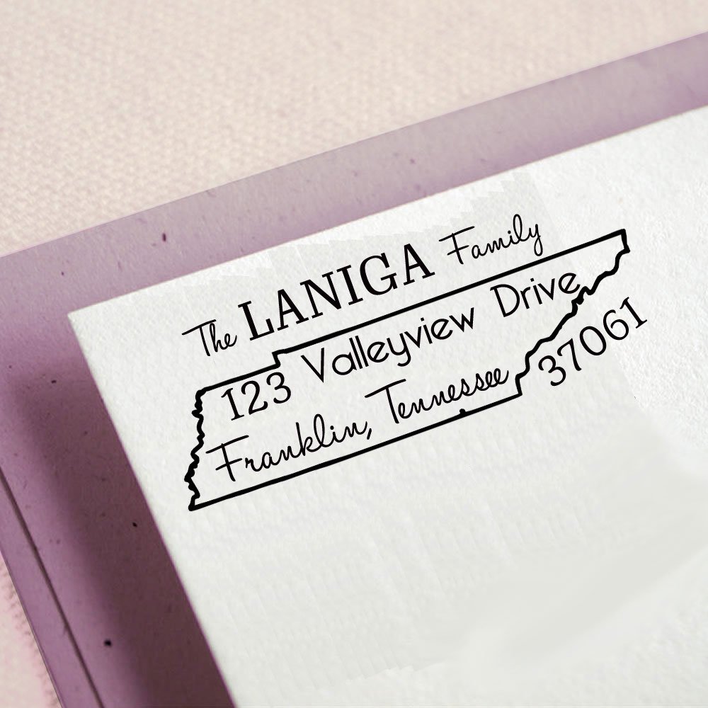 Custom Self Inking Address Stamp - Personalized Family Return Stamp for Mail & Envelopes