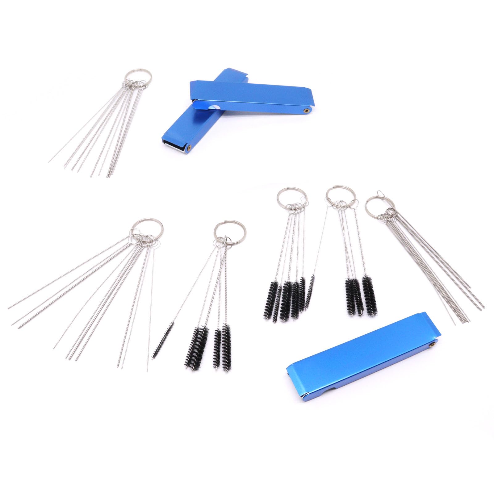 **Carburetor Cleaning Kit - 4-Piece Torch Tip Cleaner Set with 39 Stainless Steel Wires, 15 Nylon Brushes & 30 Needles - Welding Tip Cleaner for Motorcycle, ATV & Spray Guns - Perfect for DIY Auto Repair & Maintenance**