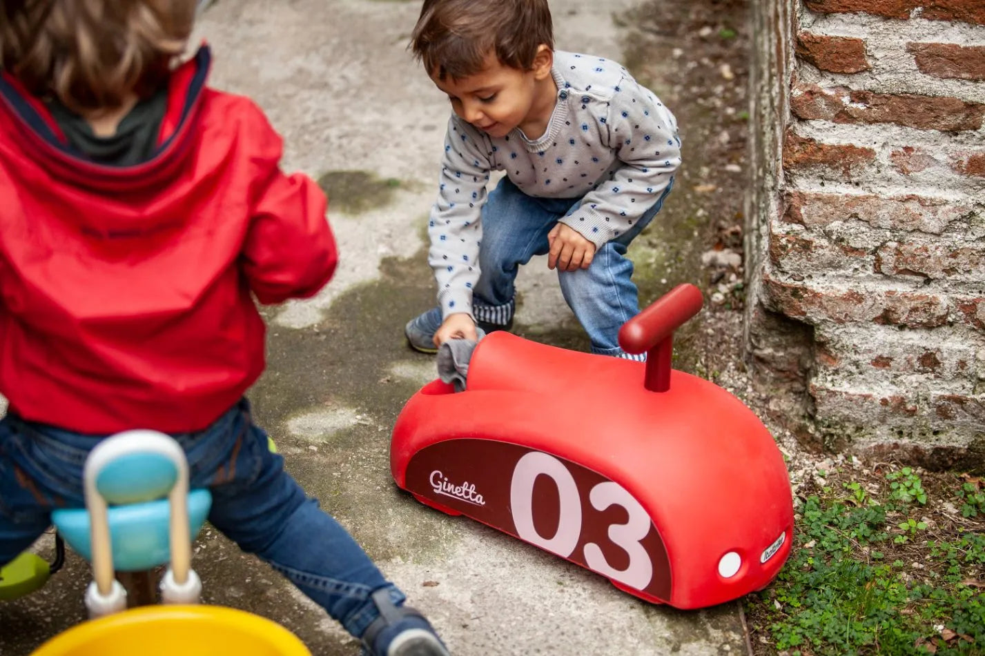 Italtrike Eolo Ginetta Ride-On Toy Car for Kids - Red Push Pedal Tricycle for Toddlers 1-3 Years | Outdoor & Indoor Play, Backyard Fun, Preschool Learning Activity