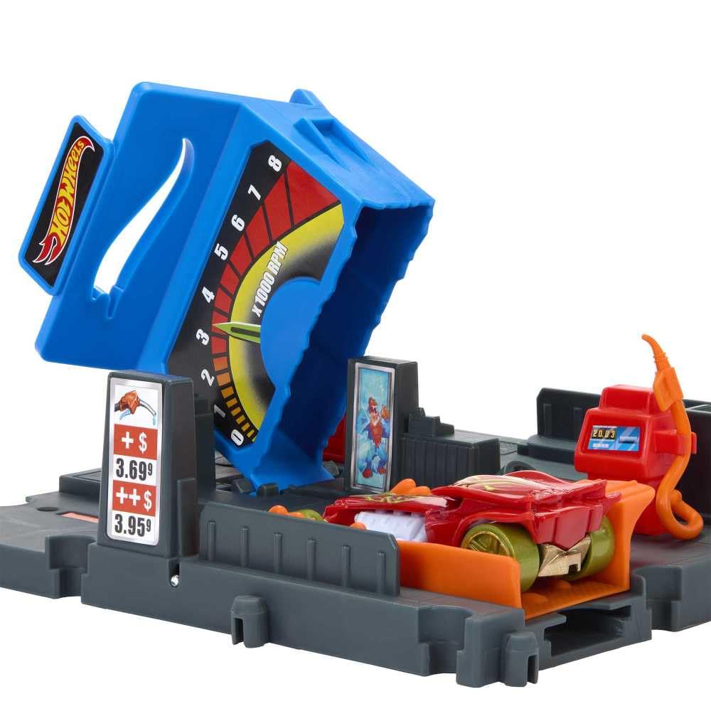Hot Wheels Fuel Station Shift Station Toy - Die-Cast Car Playset with Gas Pump for Kids - Perfect for Pretend Play and Collectible Display