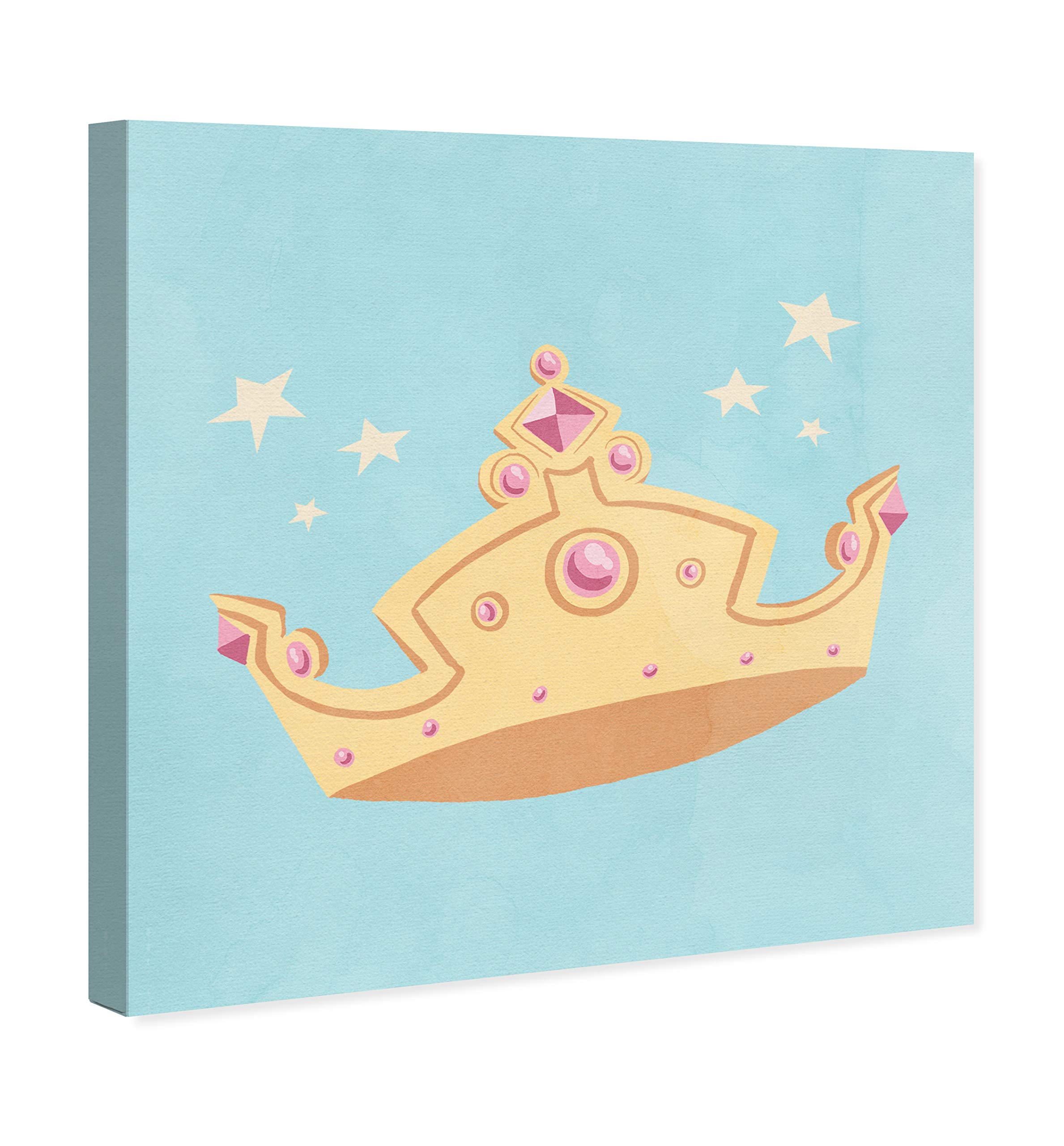 Oliver Gal Artist Co. 'Petite Crown' Fantasy Wall Art Canvas Print - 20x20 Inches Yellow & Blue Abstract Home Decor - Perfect for Living Room, Bedroom, or Office Wall Decoration