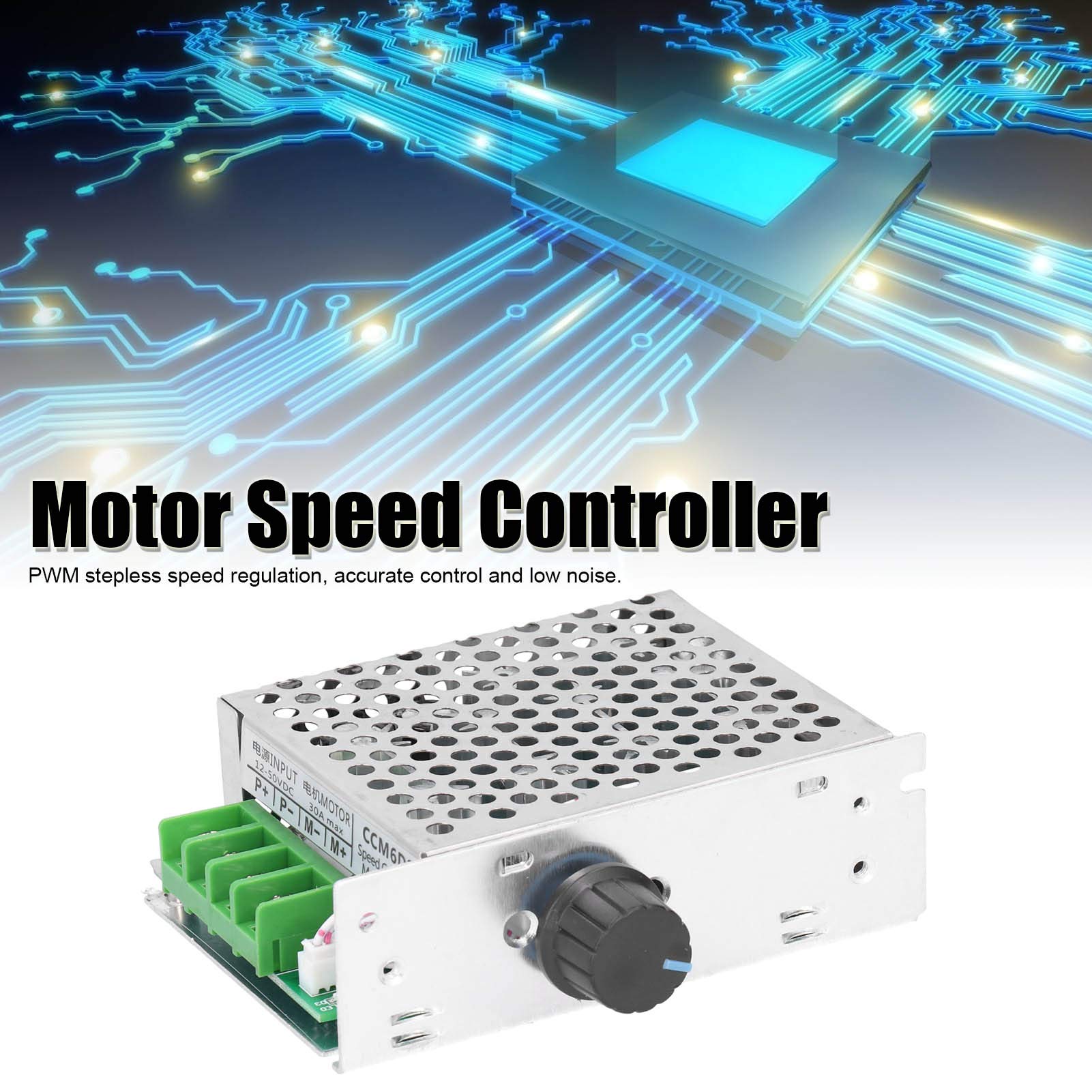 DC Motor Speed Controller - Aluminum Alloy, Low Noise for Engineers | DIY & Industrial Use