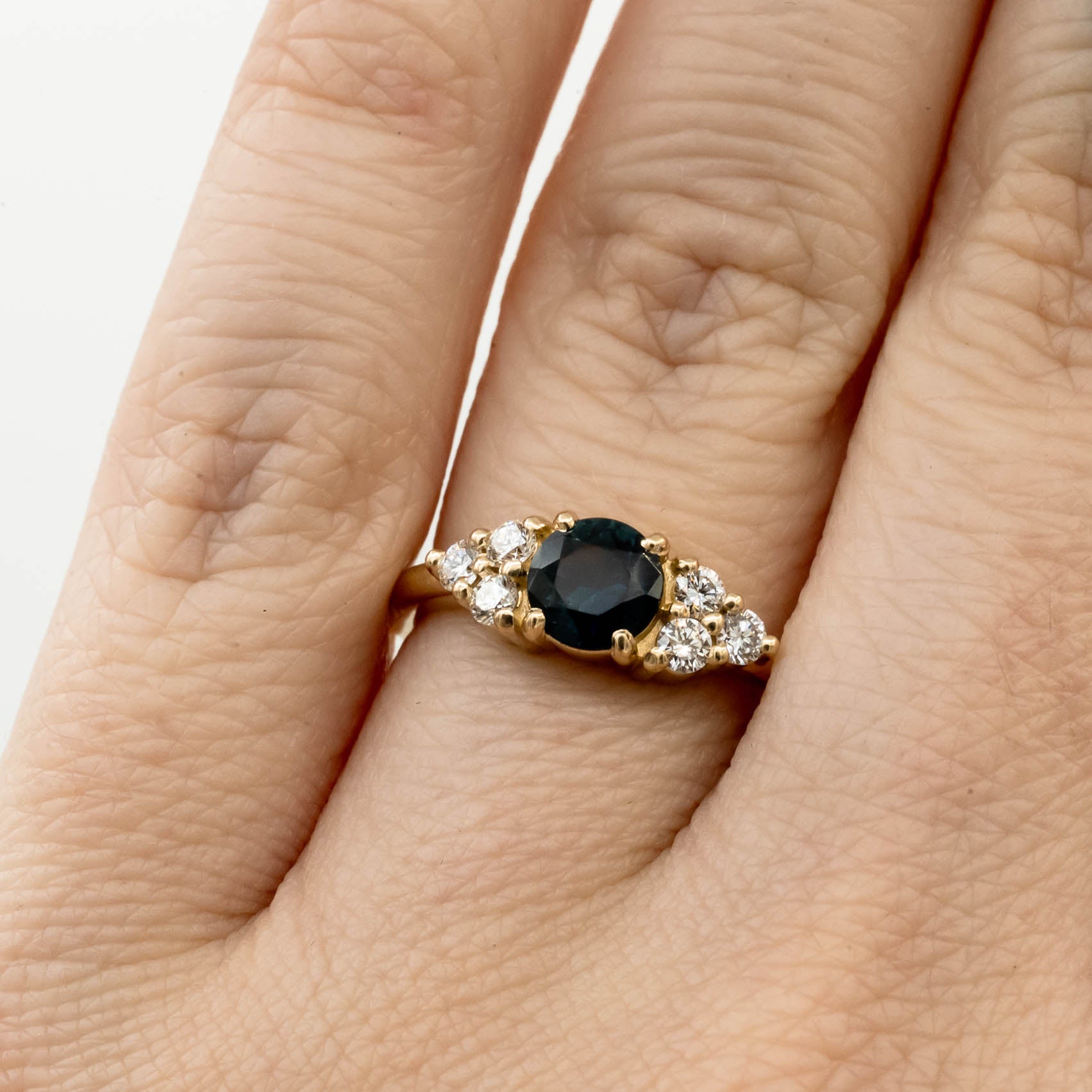 Montana Sapphire Engagement Ring | .74 Carat 14k Yellow Gold Wedding Band | Perfect for Proposals & Anniversary Gifts