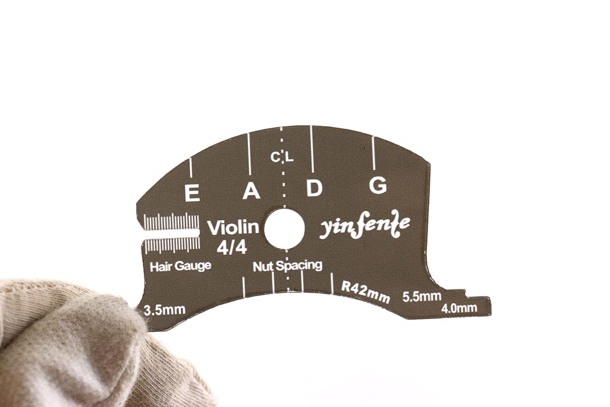 Yinfente 4/4 Violin Bridge Repair Tool - Fingerboard Scraper & Making Template for Violin, Viola & Cello - Professional Luthier Tools for Instrument Maintenance & Setup - Perfect for Workshop, Music School & Home Repair