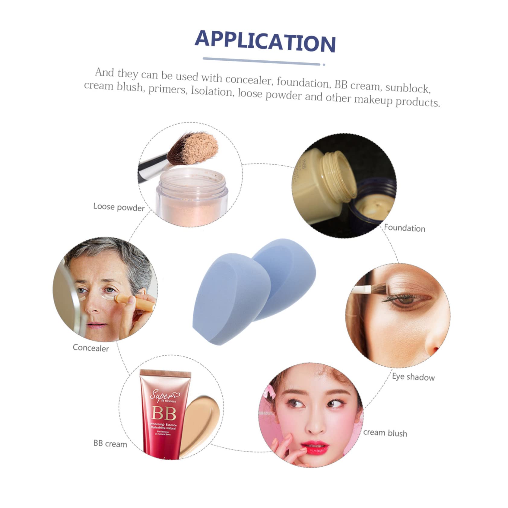 Minkissy 3-Pack Makeup Sponges - Soft Reusable Beauty Blender for Foundation, Concealer & Cream (Dry/Wet Use) - Perfect for Everyday Makeup, Birthday & Christmas Gifts