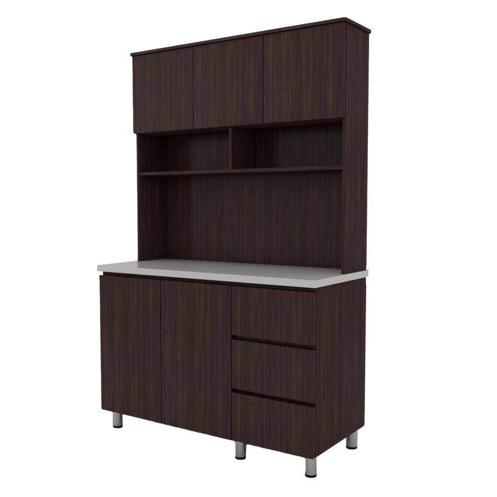 Lorena 2 Door Kitchen Cabinet with Countertop - Modern Storage Solution for Kitchens, Pantries & Laundry Rooms