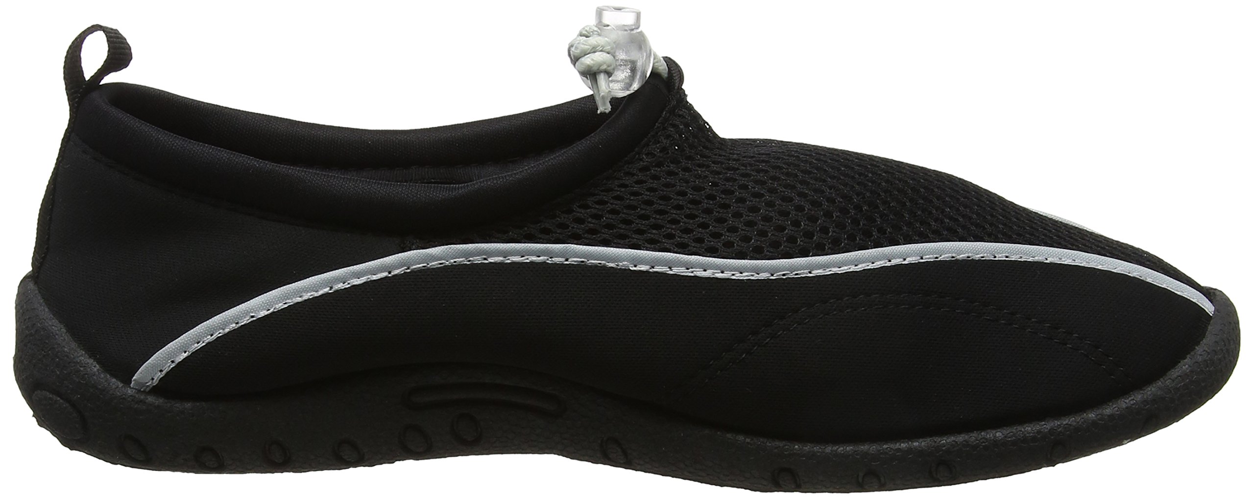 Aqua Sphere Men's Lisbona Neoprene Water Shoes for Beach Swimming Surfing - Lightweight Quick-Dry Slip-On Design - Black Silver - Size EUR 38 - Perfect for Water Sports, Pool, and Outdoor Activities