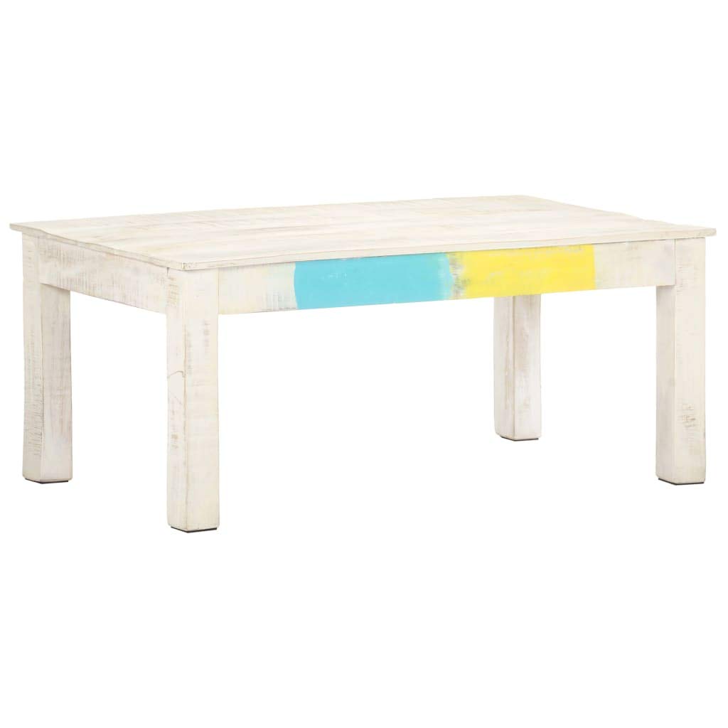Rustic White Coffee Table 43.3