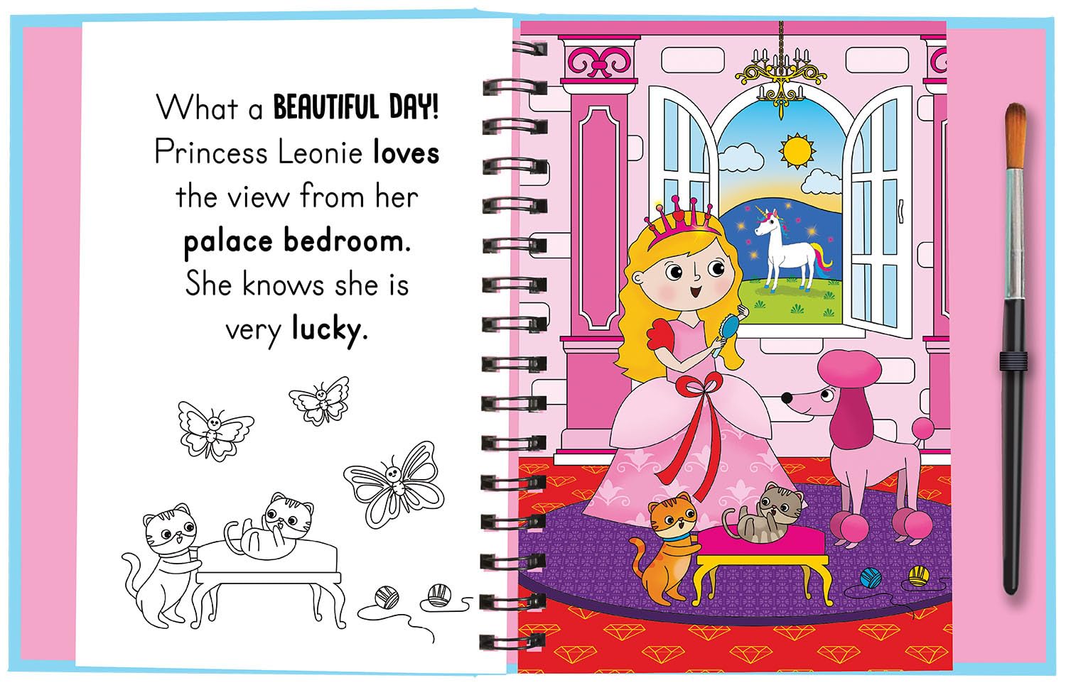 Princess Crowns and Gowns - Paint with Water Activity Set for Kids | Perfect for Birthday Parties, Dress-Up Play & Creative Arts