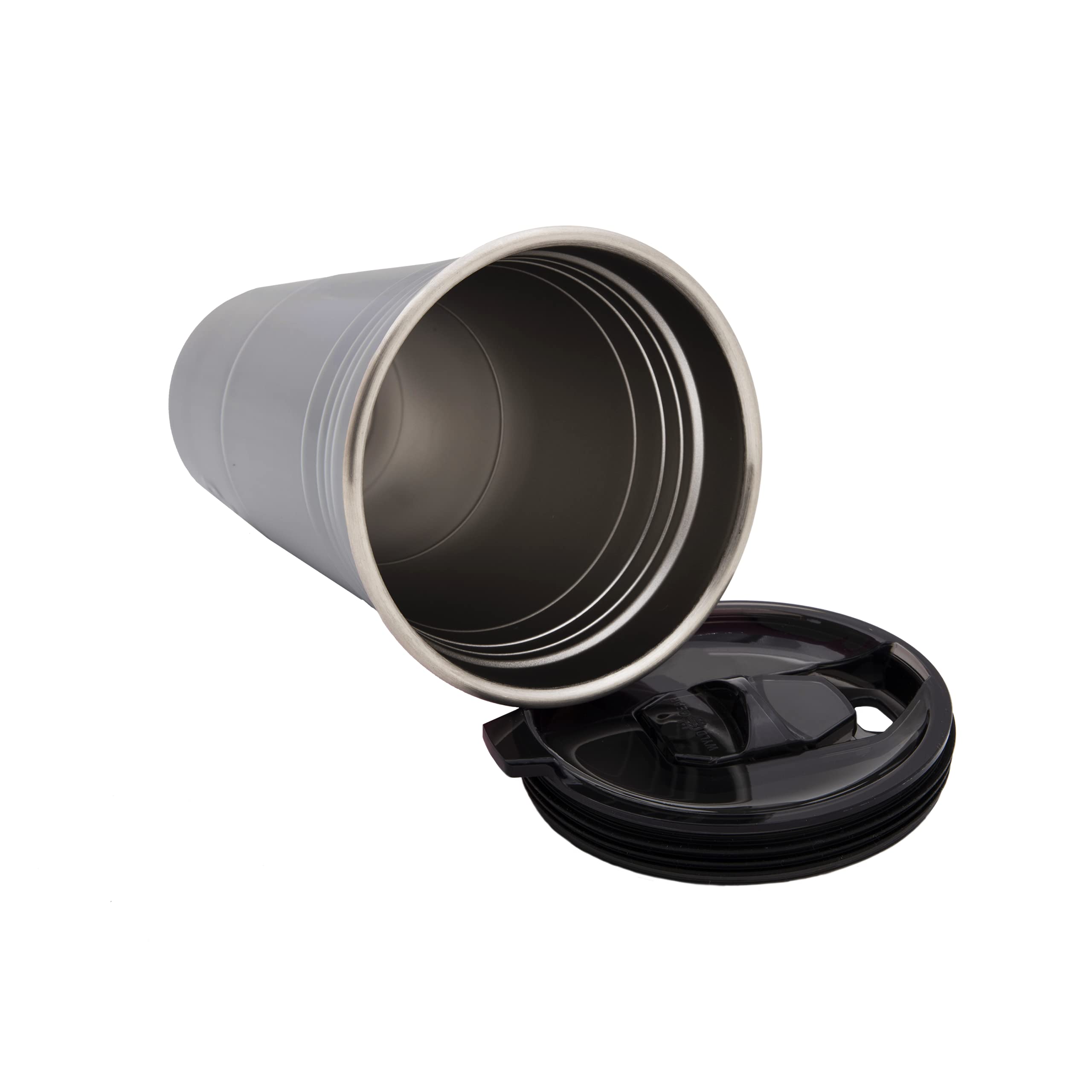 Wyld Gear 16 oz Insulated Stainless Steel Tumbler Cup with Lid - Gray | Reusable Party Cup for Beer, Cocktails & Cold Drinks | Perfect for BBQs, Tailgating & Outdoor Events