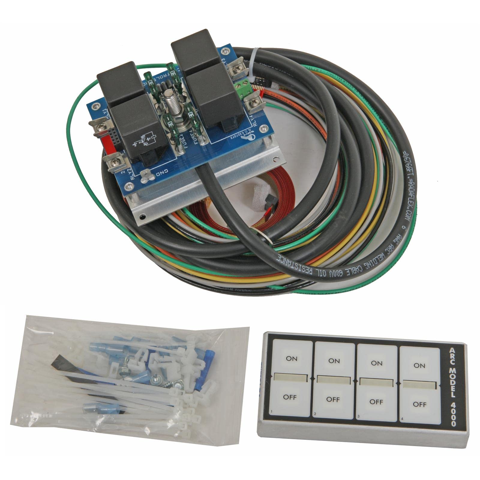 4000D 4-Switch In-Dash Control Module for Car Audio System - Perfect for Vehicle Stereo, Amplifier and Lighting Control Installation