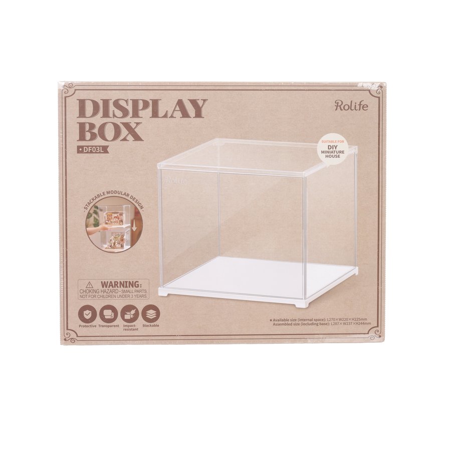 ROBOTIME Wooden Display Box - Handmade Decorative Storage Case for Collectibles, Jewelry & Keepsakes - Perfect for Home Decor, Gift Giving & Organizing Small Treasures