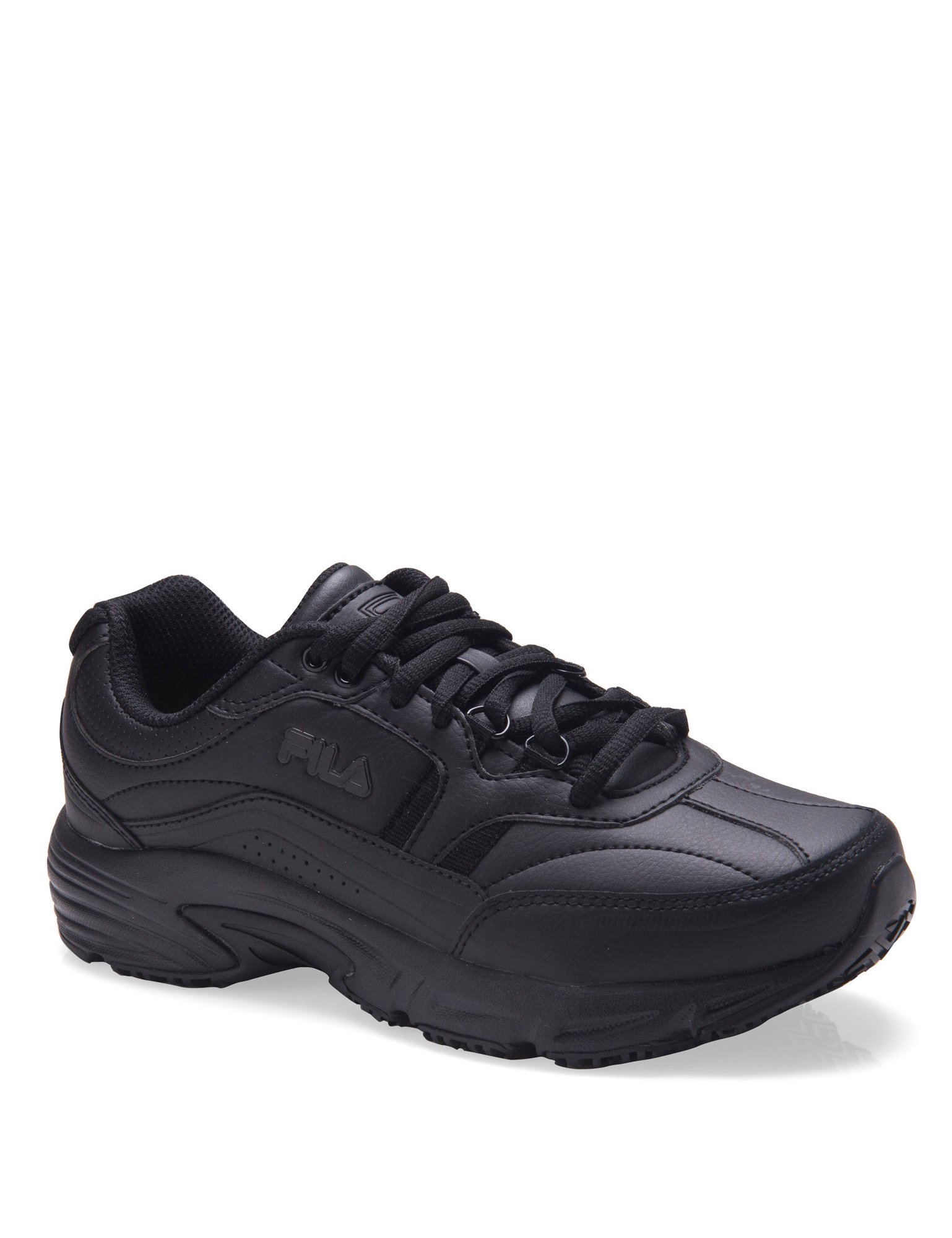 Fila Women's Memory Workshift Sr Shoes - Black/Black/Black Size 9.5 | Comfortable Work Shoes for Women | Perfect for Nurses, Teachers & Healthcare Professionals