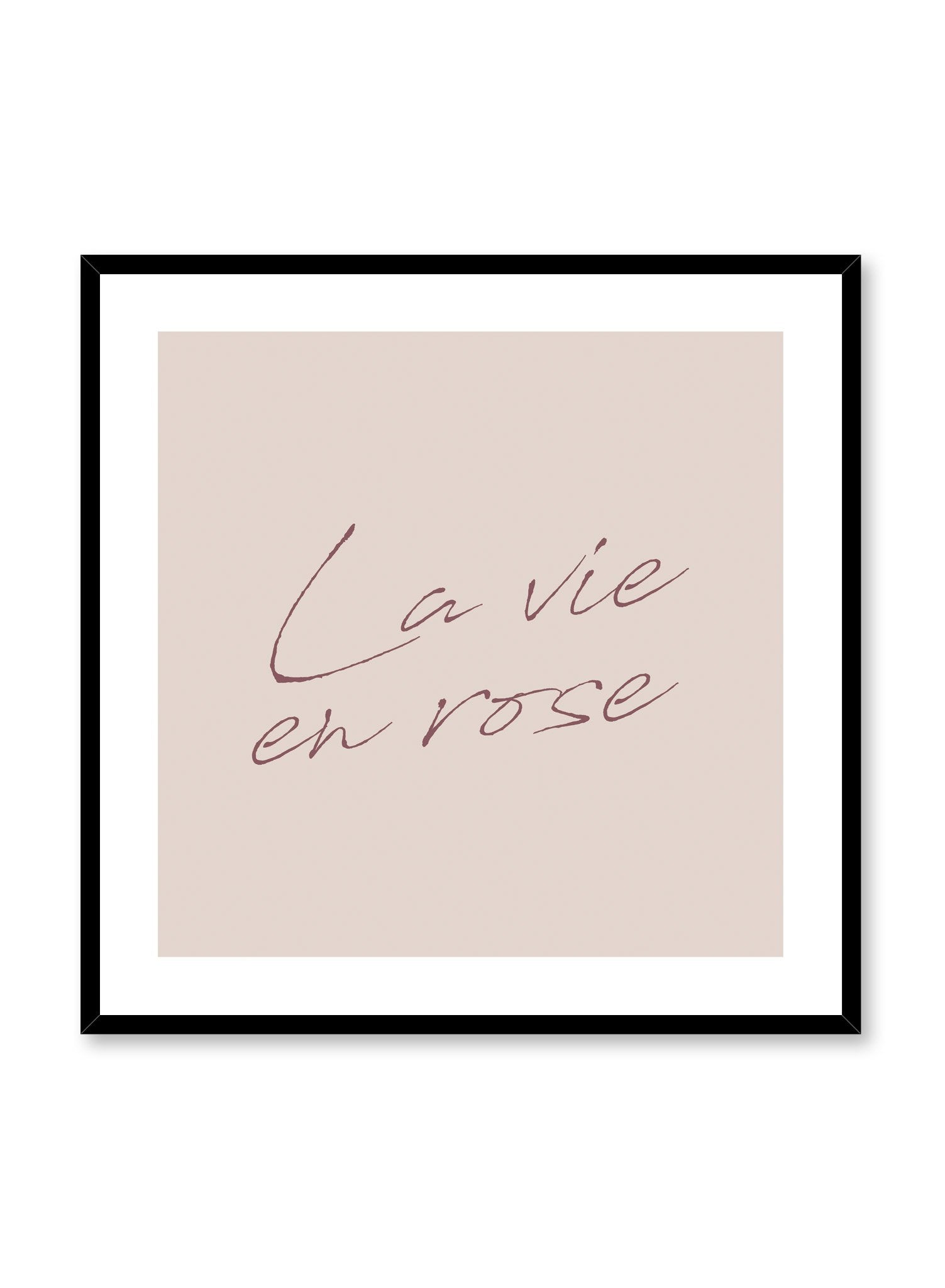 La Vie in Pink Poster - Aesthetic Wall Art for Bedroom, Living Room & Office Decor - Perfect for Home, Dorm & Gift Ideas