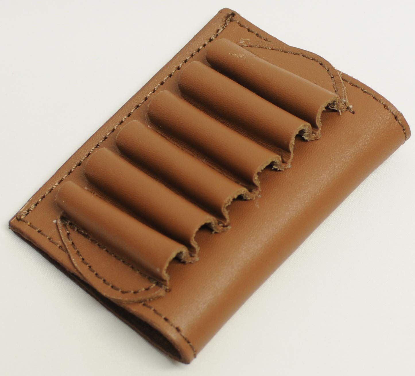 410 Gauge Leather Shotgun Shell Belt Holder - Tan Ammo Cartridge Pouch for Hunting, Shooting & Outdoor Activities
