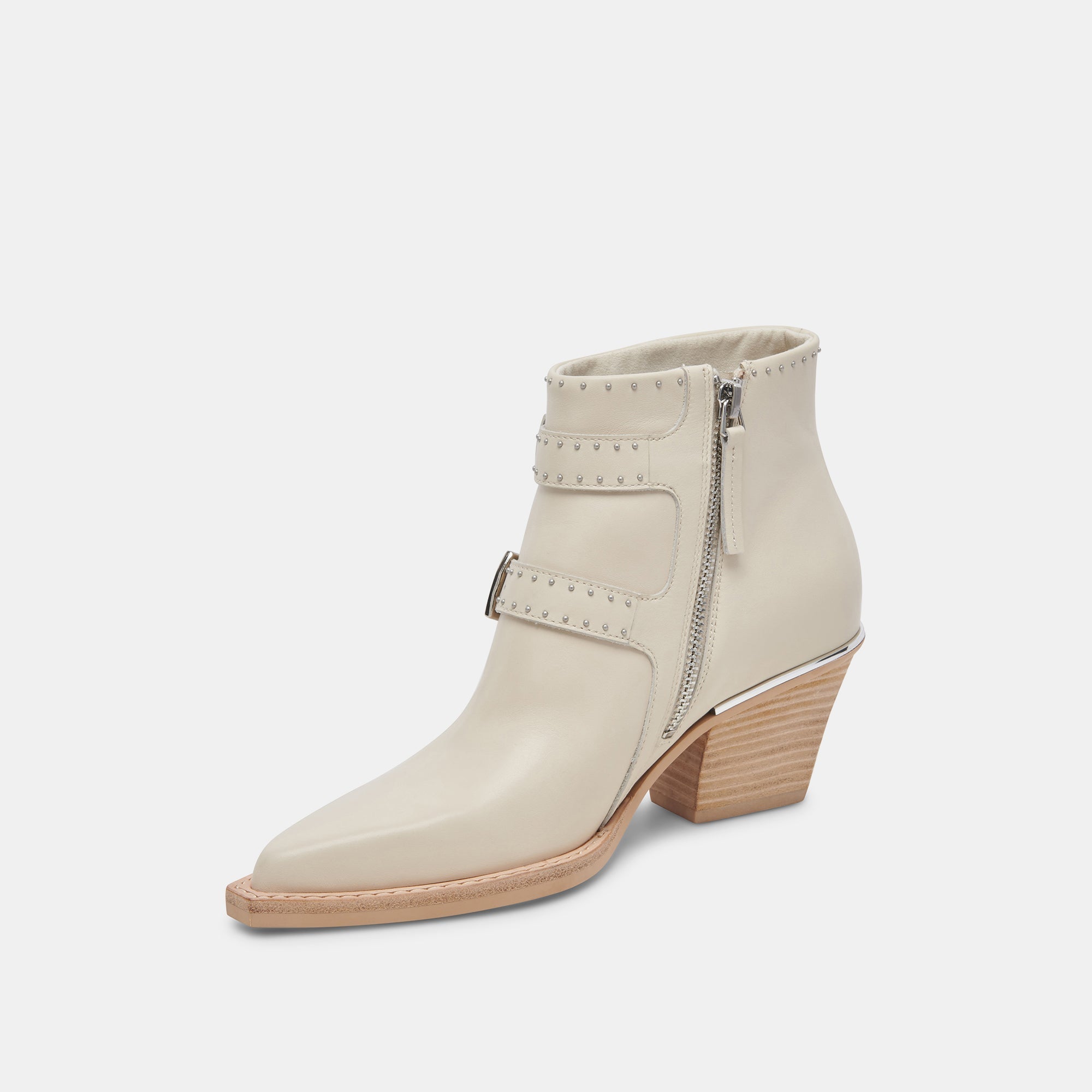 RONNIE BOOTIES IVORY LEATHER - Stylish Women's Ankle Boots for Fall & Winter | Comfortable & Fashionable Footwear for Casual Outings & Office Wear | re:vita