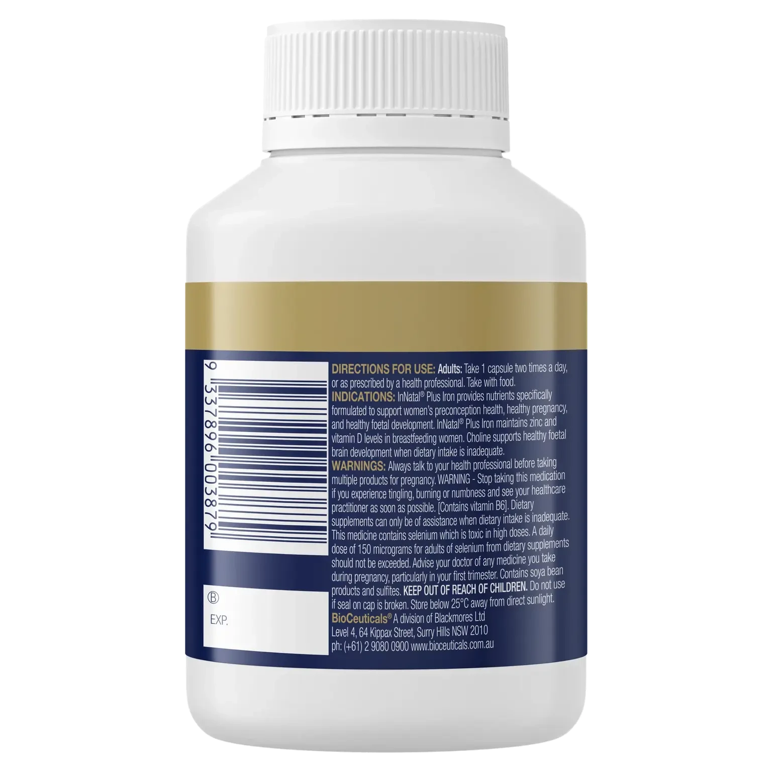 BioCeuticals Innatal Plus Iron - Premium Prenatal Vitamins with Iron for Pregnancy Support | Supports Maternal & Fetal Health, Energy Boost & Iron Supplementation | Ideal for Expecting Mothers & Women Trying to Conceive