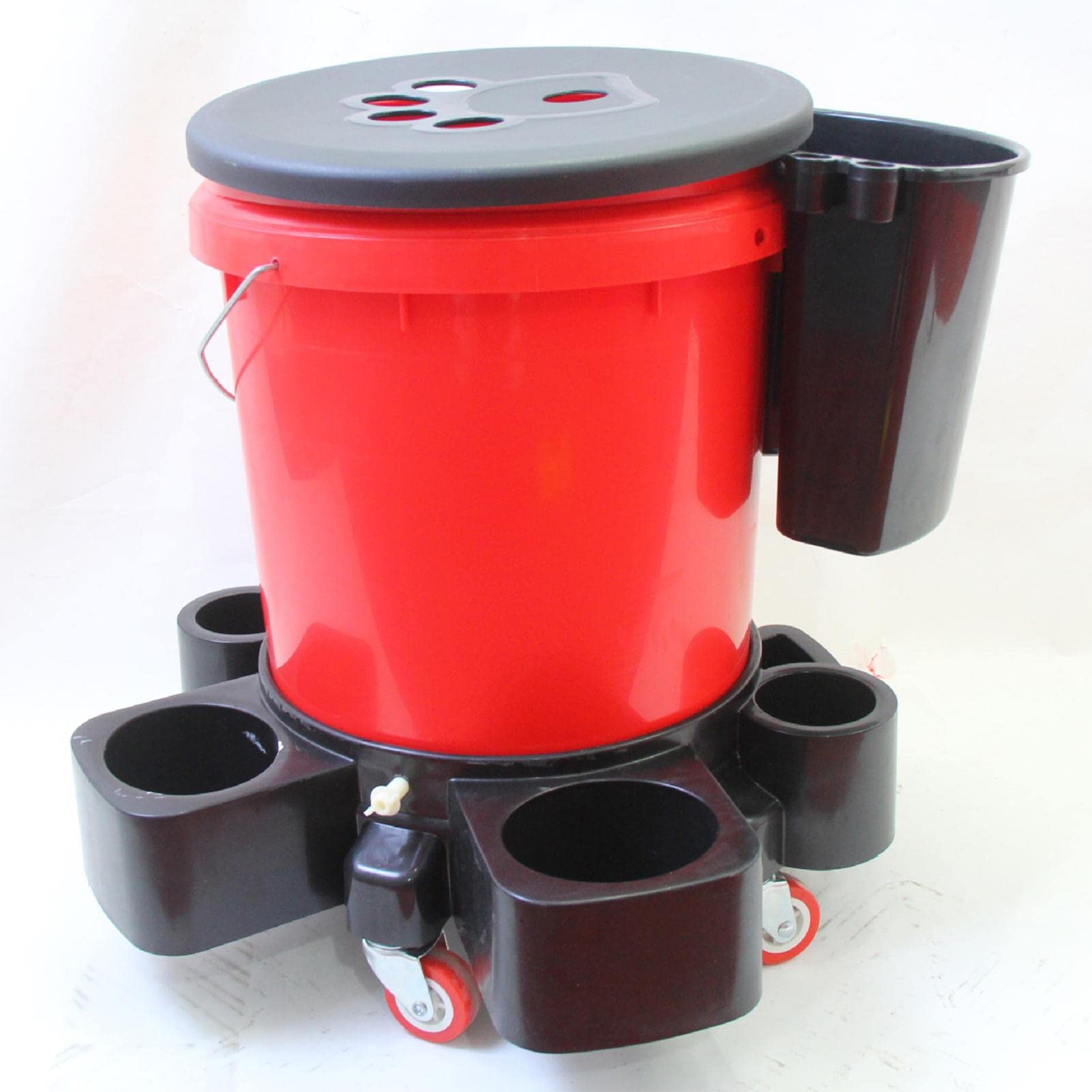 Premium Car Washing Bucket with Grit Guard - Heavy Duty Hanging Wash Bucket Organizer for Kitchen, Picnic, Camping & Dish Washing - Perfect for Car Detailing, Outdoor Cleaning & Household Chores