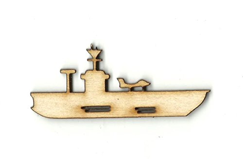 Laser Cut Unfinished Wooden Ship Shape - DIY Craft Supplies for Model Making, Home Decor & Scrapbooking Projects